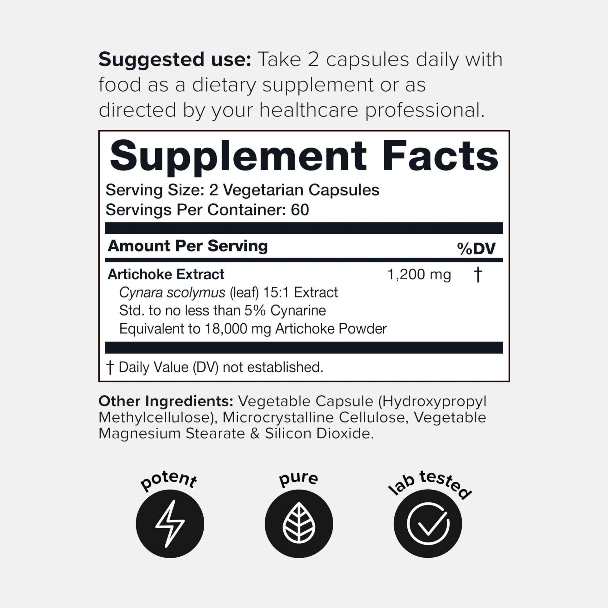 Artichoke Extract Capsules (18000mg) with 60mg of Cynarine - Digestion and Liver Toniiq buy supplements canada
