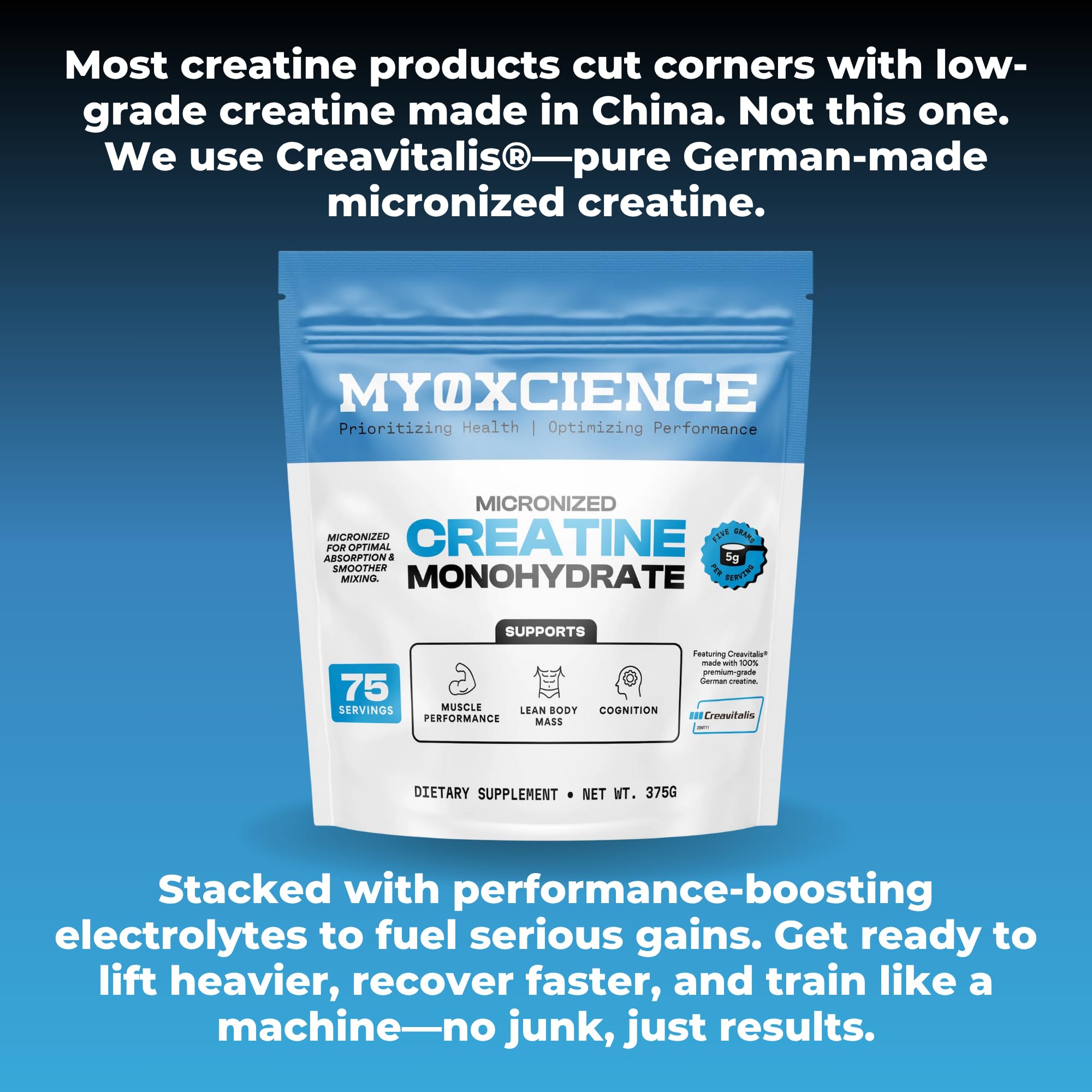 MYOXCIENCE Micronized Creavitalis Creatine | The World’s Purest Micronized Form of Creatine Monohydrate | Supports Muscle Performance MYOXCIENCE buy supplements canada