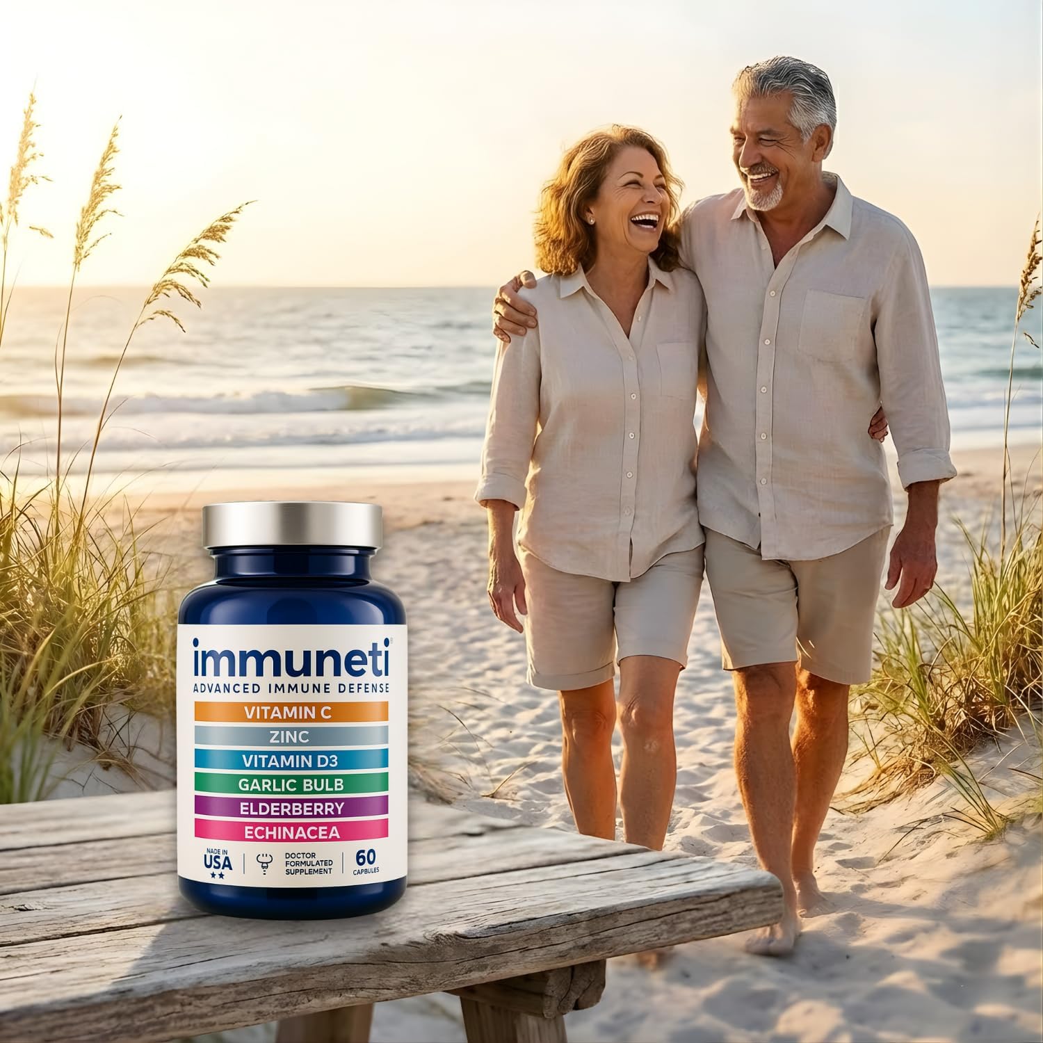 Immuneti Advanced Immune Support – Doctor Formulated 6-in-1 Daily Immunity Supplement – Made in USA – With Vitamin C, D3, Zinc, Elderberry IMMUNETI buy supplements canada