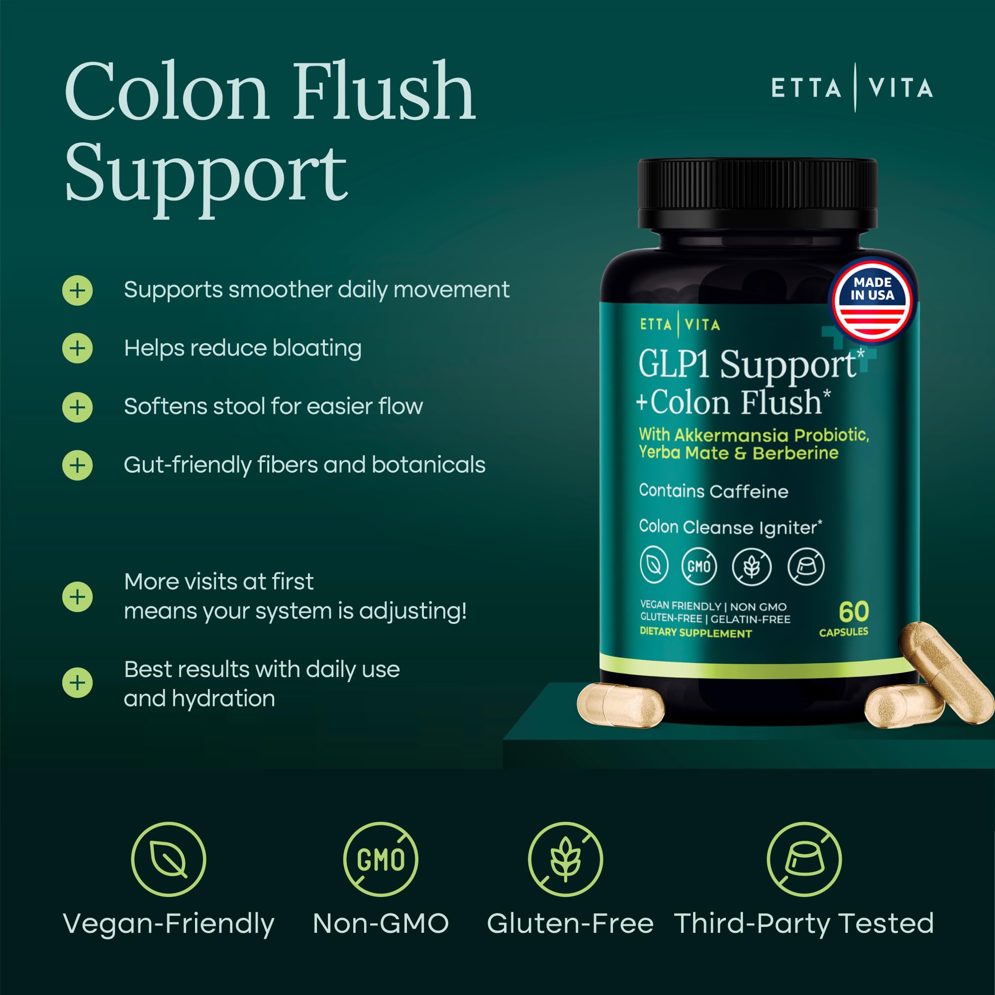 Colon Cleanse + Supplement Weight Loss & Energy - Appetite Suppressant & Fat Burner for women and men with Berberine, Yerba Mate, Psyllium Husk, Senna Leaf Etta Vita buy supplements canada