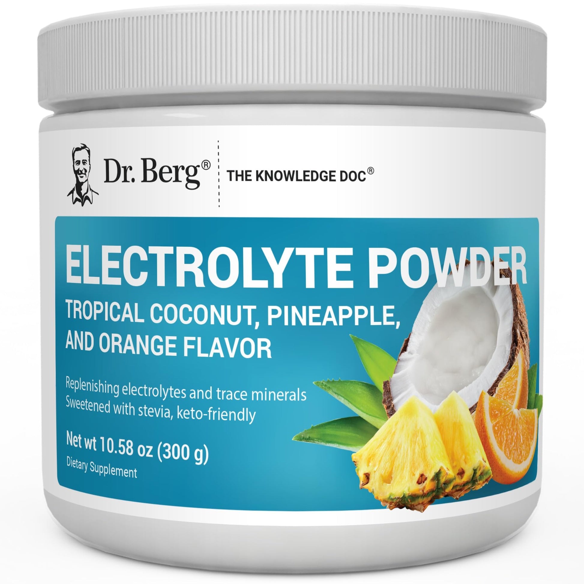Dr. Berg Zero Sugar Hydration Keto Electrolyte Powder - Enhanced w/ 1000 mg of Potassium & Real Pink Himalayan Salt (NOT Table Salt) - Tropical Coconut Dr. Berg Nutritionals buy supplements canada