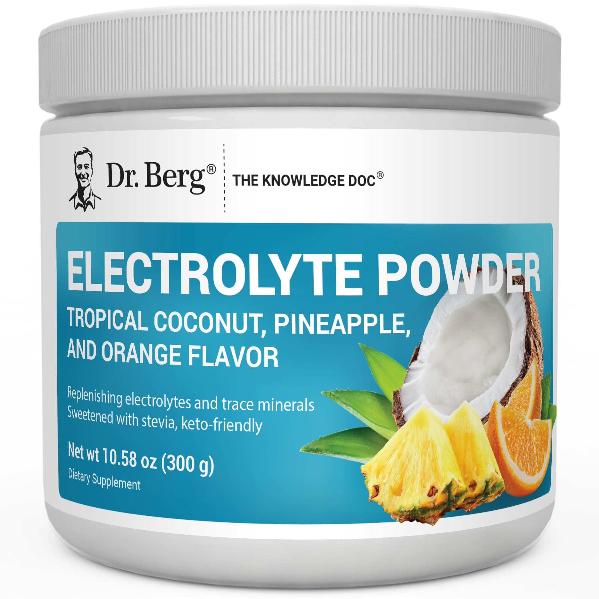 Dr. Berg Zero Sugar Hydration Keto Electrolyte Powder - Enhanced w/ 1000 mg of Potassium & Real Pink Himalayan Salt (NOT Table Salt) - Tropical Coconut Dr. Berg Nutritionals buy supplements canada