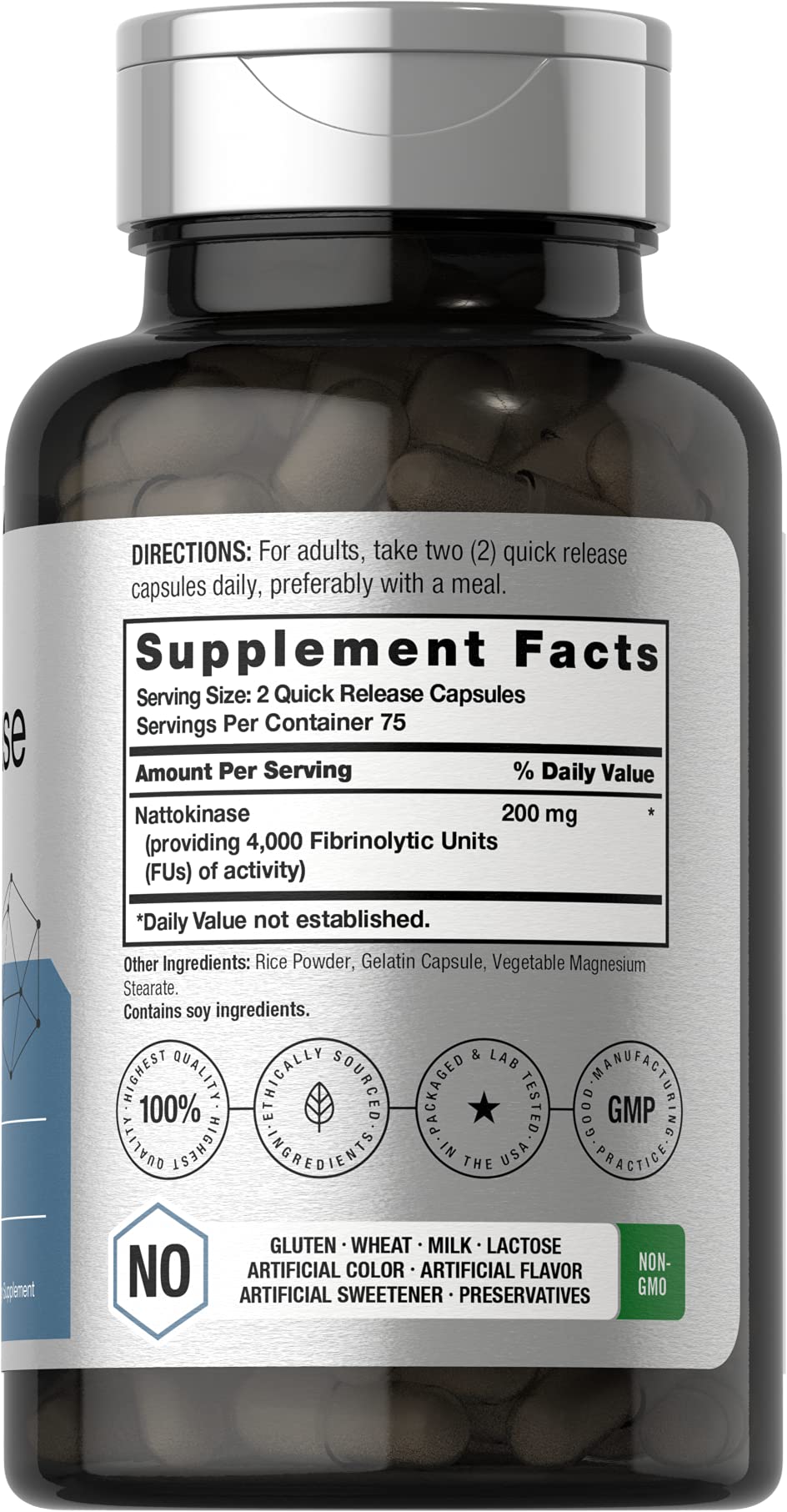 Nattokinase Supplement 4000 FU | 150 Capsules | Non-GMO, Gluten Free | by Horbaach Horbäach buy supplements canada