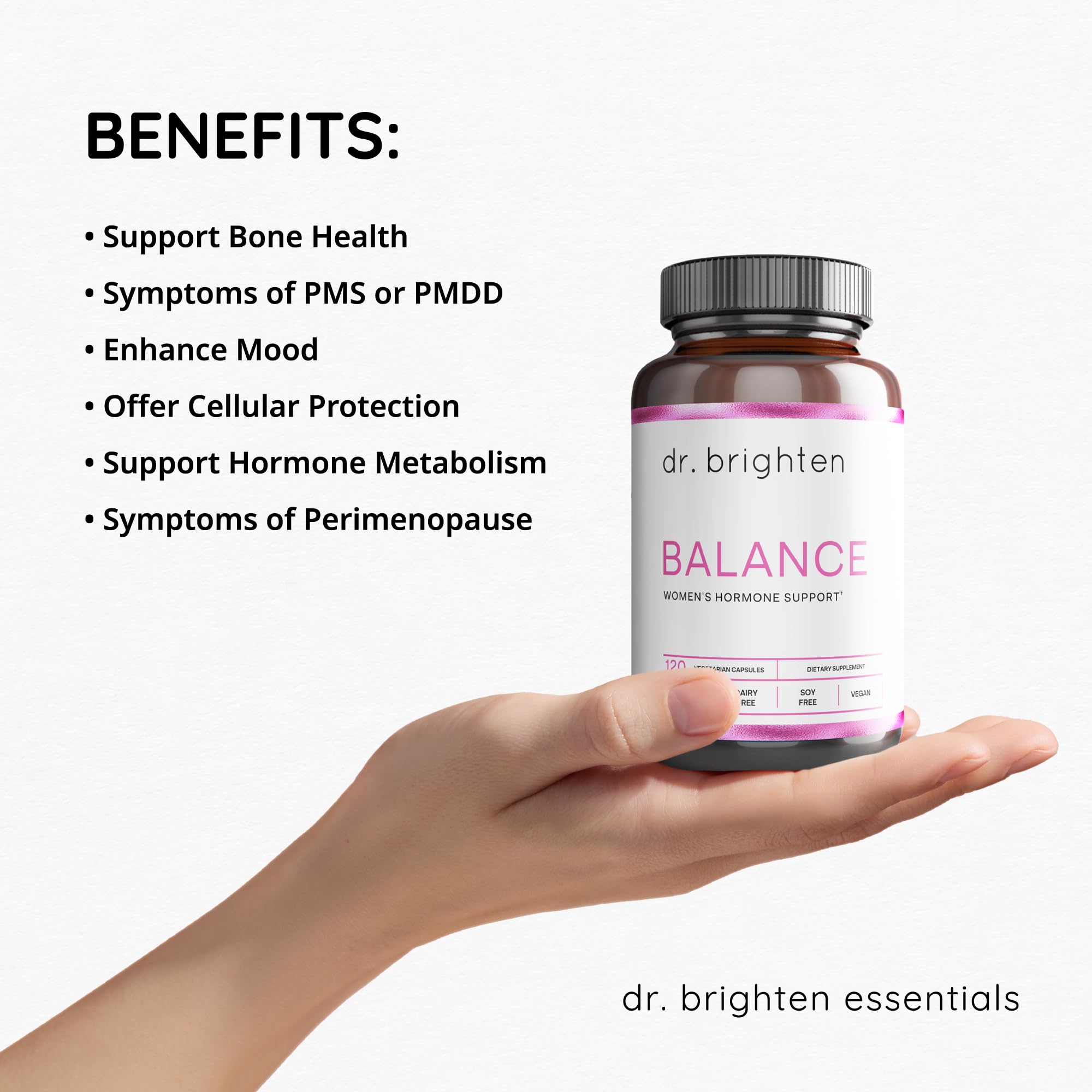 Dr. Brighten Balance - Hormone Balance for Women with Chasteberry and DIM - Targets Hormonal Acne, Period Issues, & PMS - Vegan, Non-GMO Dr. Brighten buy supplements canada
