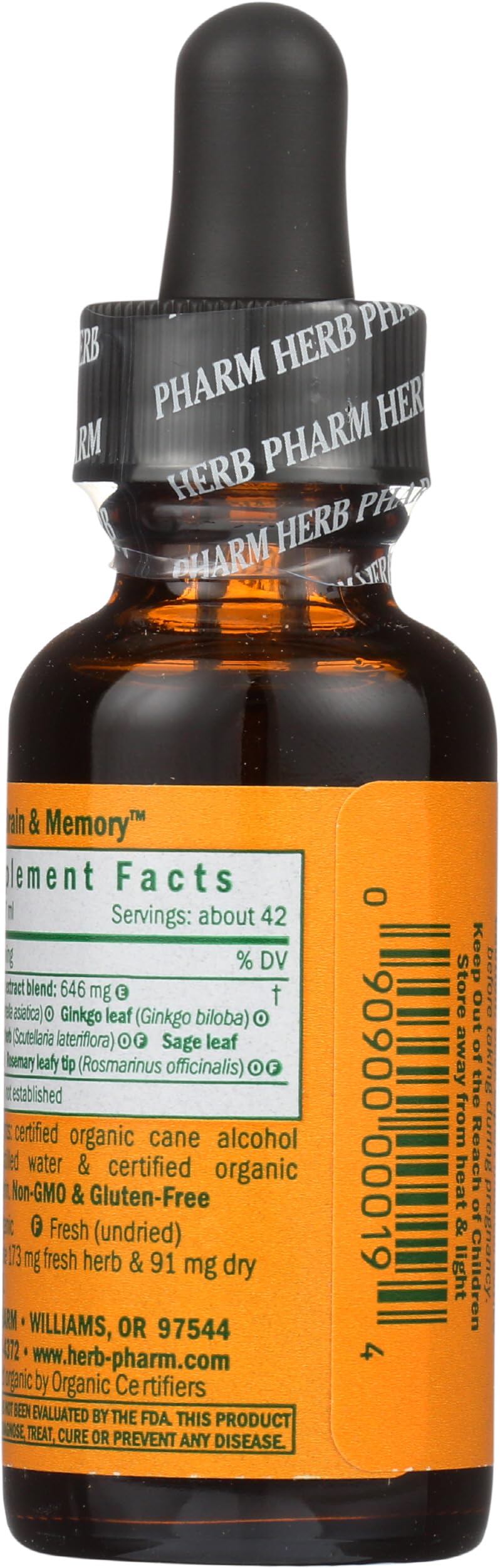 Herb Pharm Organic Nootropic Brain & Memory Supplement with Ginkgo Biloba Liquid Extract: Fast Absorption for Mental Focus Support, Ginkgo Supplement, Vegan, Gluten-Free, Non-GMO, 1 Oz Herb Pharm buy supplements canada