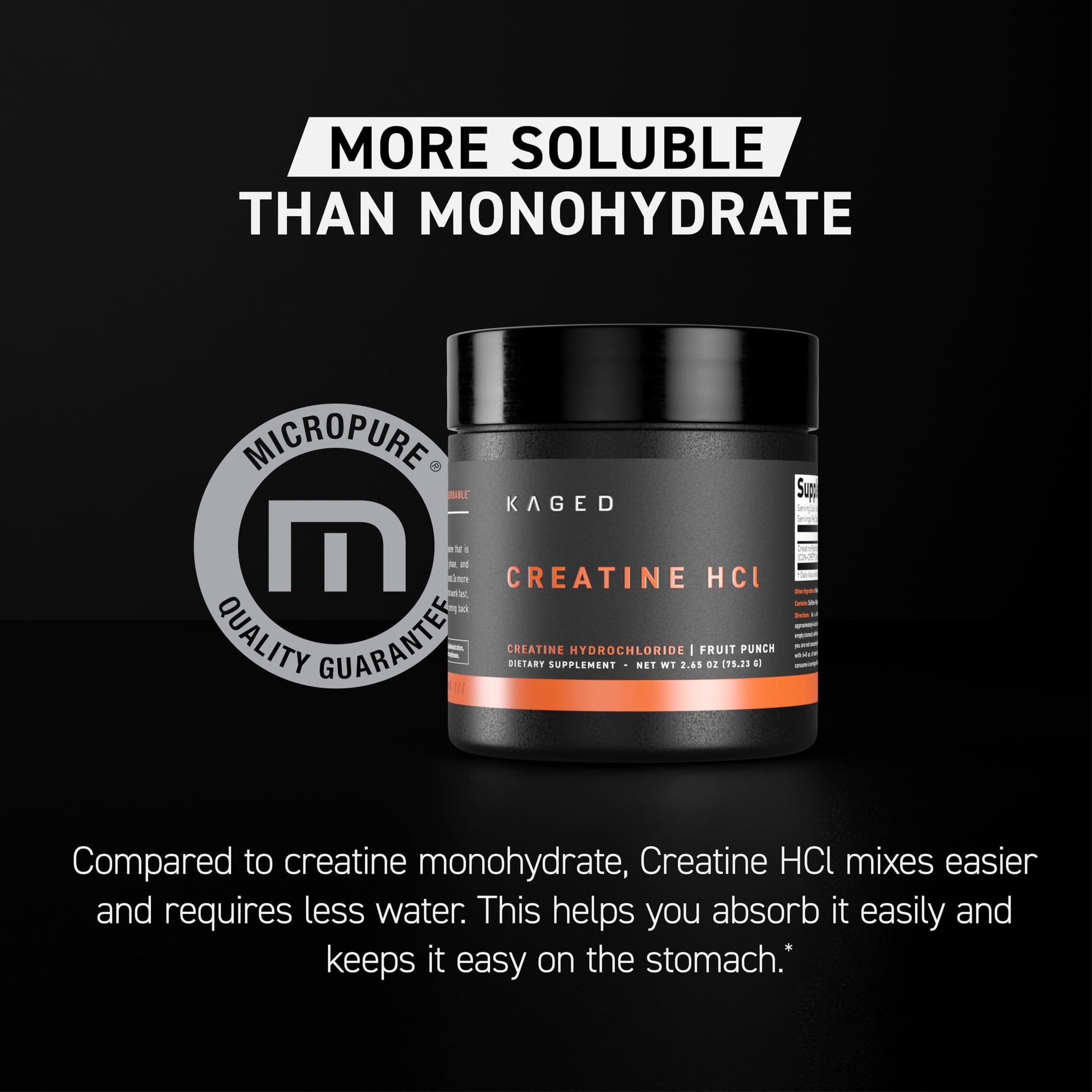 Kaged Creatine HCl Powder | 7X Concentrated vs Mono | Muscle Building & Recovery | High Absorption | No Bloating | Creatine for Men & Women Kaged buy supplements canada