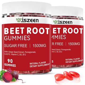 Wiszeen Beet Root Gummies - 60 Servings - Beets Gummies Beet Chews Nitric Oxide Wiszeen buy supplements canada