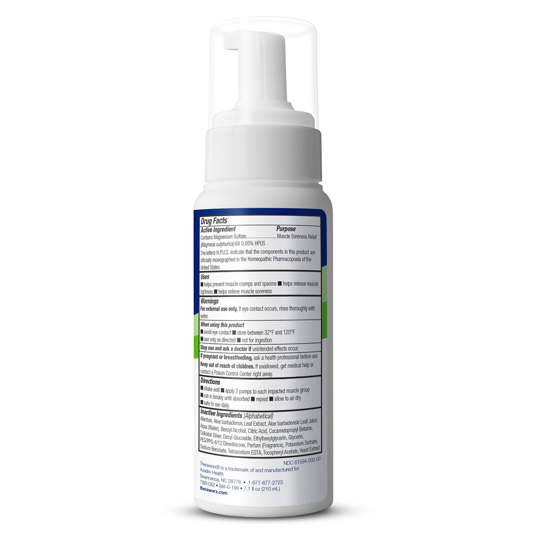 Theraworx Relief for Muscle Cramps Foam Fast-Acting Muscle Spasm, Leg Soreness with Magnesium Sulfate - 7.1 oz - 1 Count Theraworx buy supplements canada