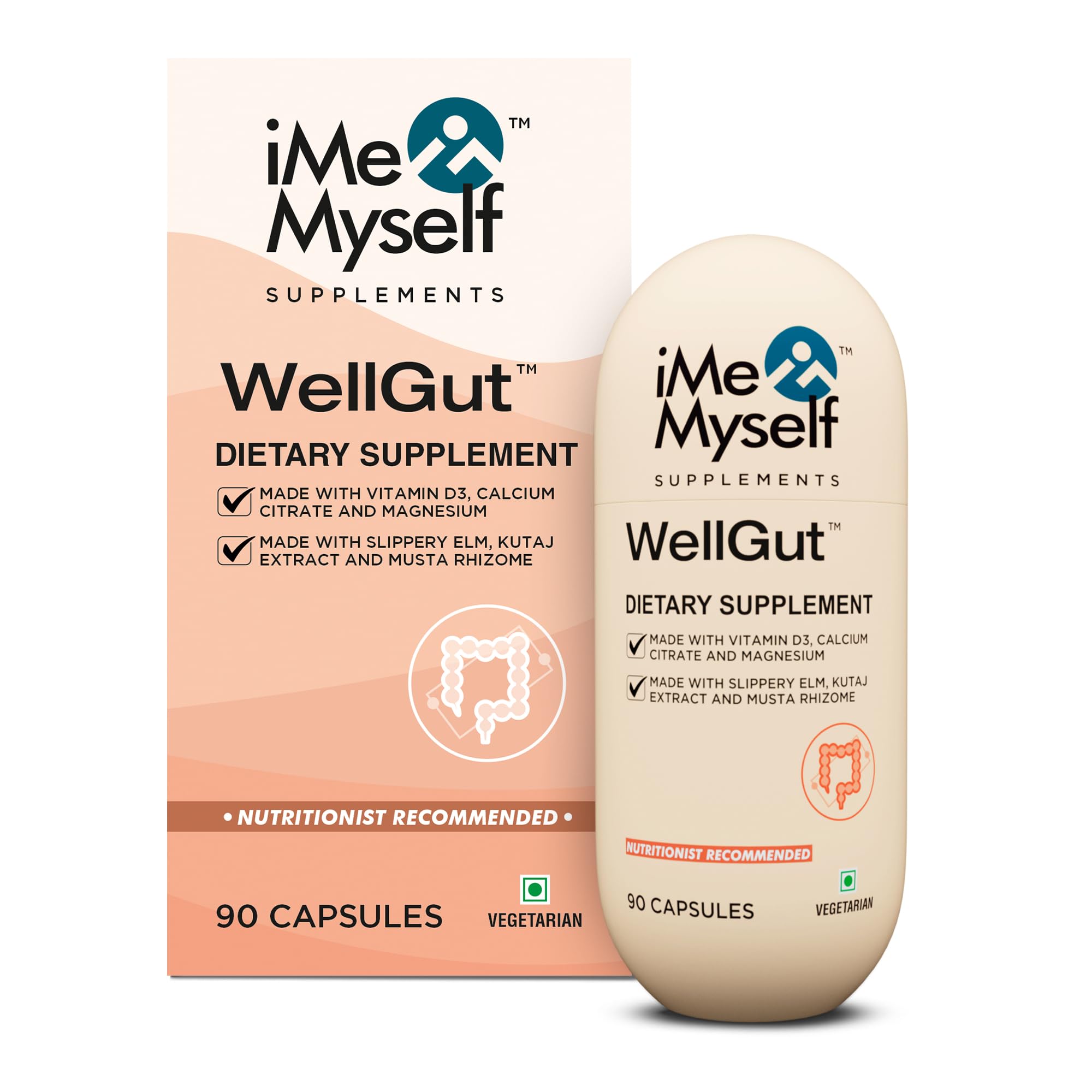 iMeMyself WellGut Daily Herbal Supplement | Traditional Herbs with Minerals & Probiotics 90 Vegan Capsules iMeMyself buy supplements canada