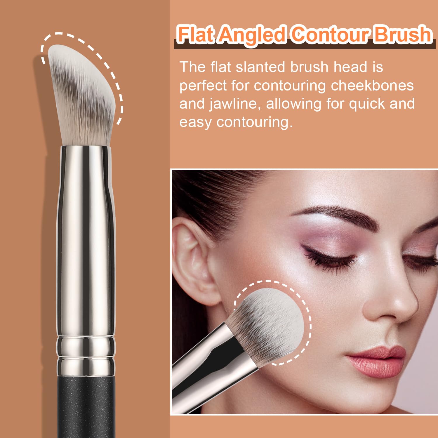 TEOYALL Angled Concealer Brush, Synthetic Contour Brush for Blending Setting Buffing with Liquid, Cream and Powder Cosmetic (Angled Brush) TEOYALL buy supplements canada