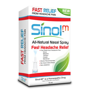 Sinol Headache Relief Spray, Over-The-Counter Medication Nose Spray for Migraine Cluster Tension, Sinus Relief & Nasal Decongestants, 15 ml Sinol buy supplements canada