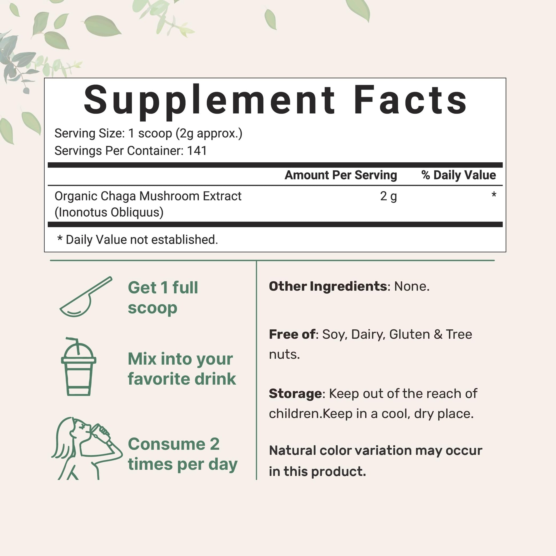 Micro Ingredients Organic Chaga Mushroom Extract 100:1 Powder, 10 Ounce Micro Ingredients buy supplements canada