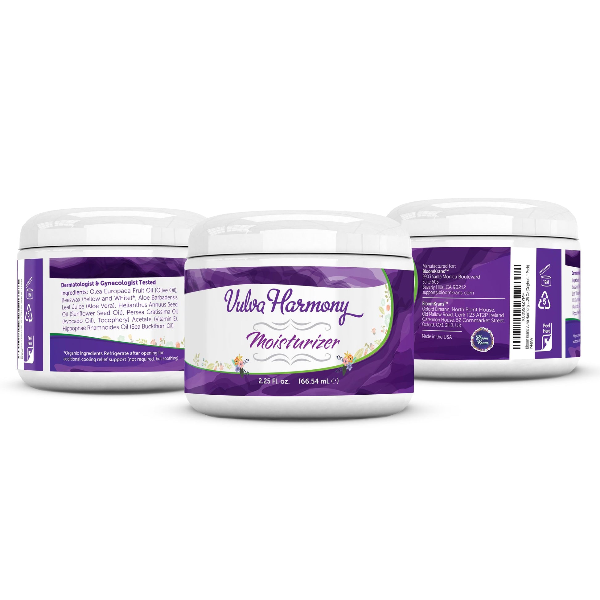 Bloom Krans Vulva Harmony Moisturizer - Vaginal Moisturizer for Women | Dryness, Vaginitis, Itch Relief Bloom Krans buy supplements canada