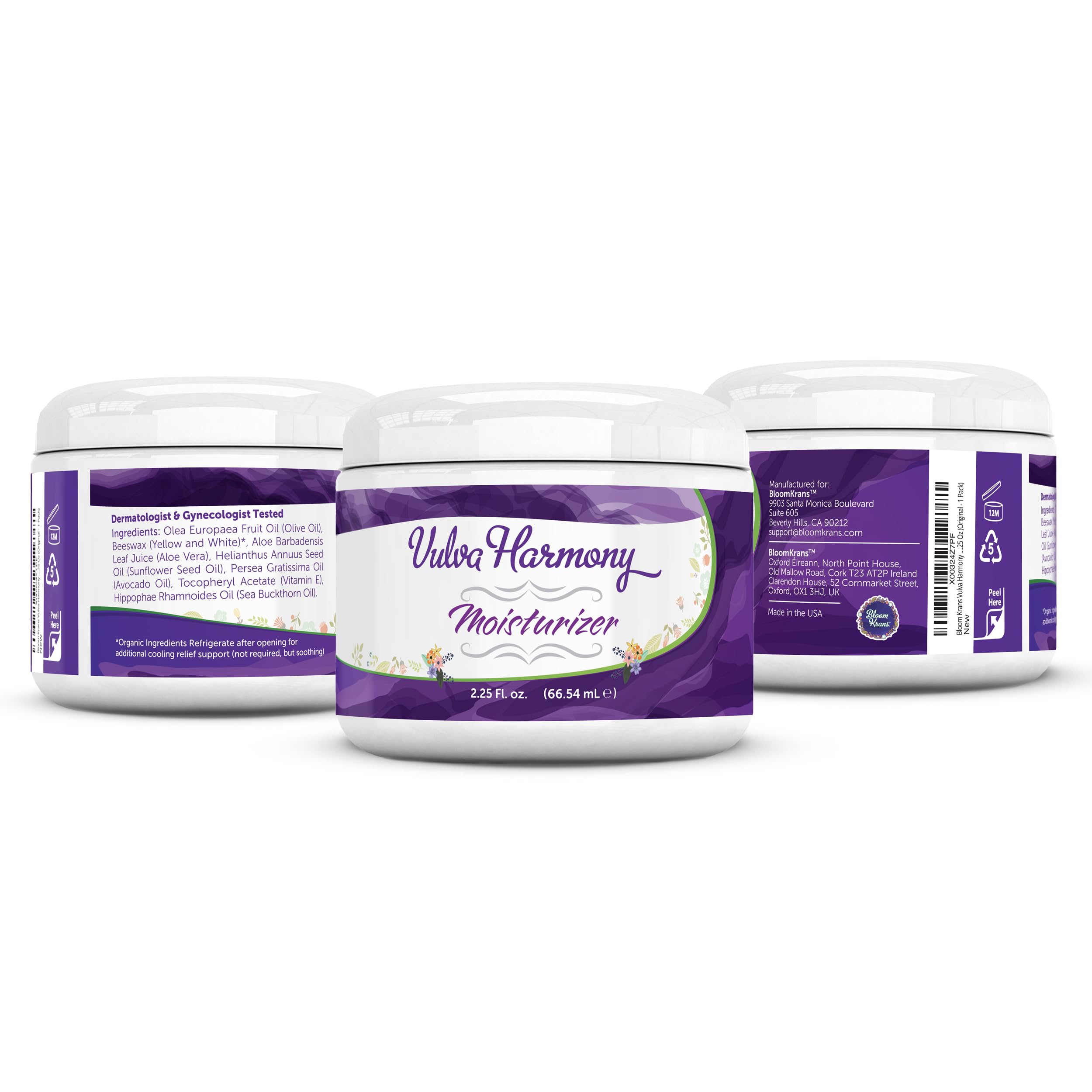 Bloom Krans Vulva Harmony Moisturizer - Vaginal Moisturizer for Women | Dryness, Vaginitis, Itch Relief Bloom Krans buy supplements canada