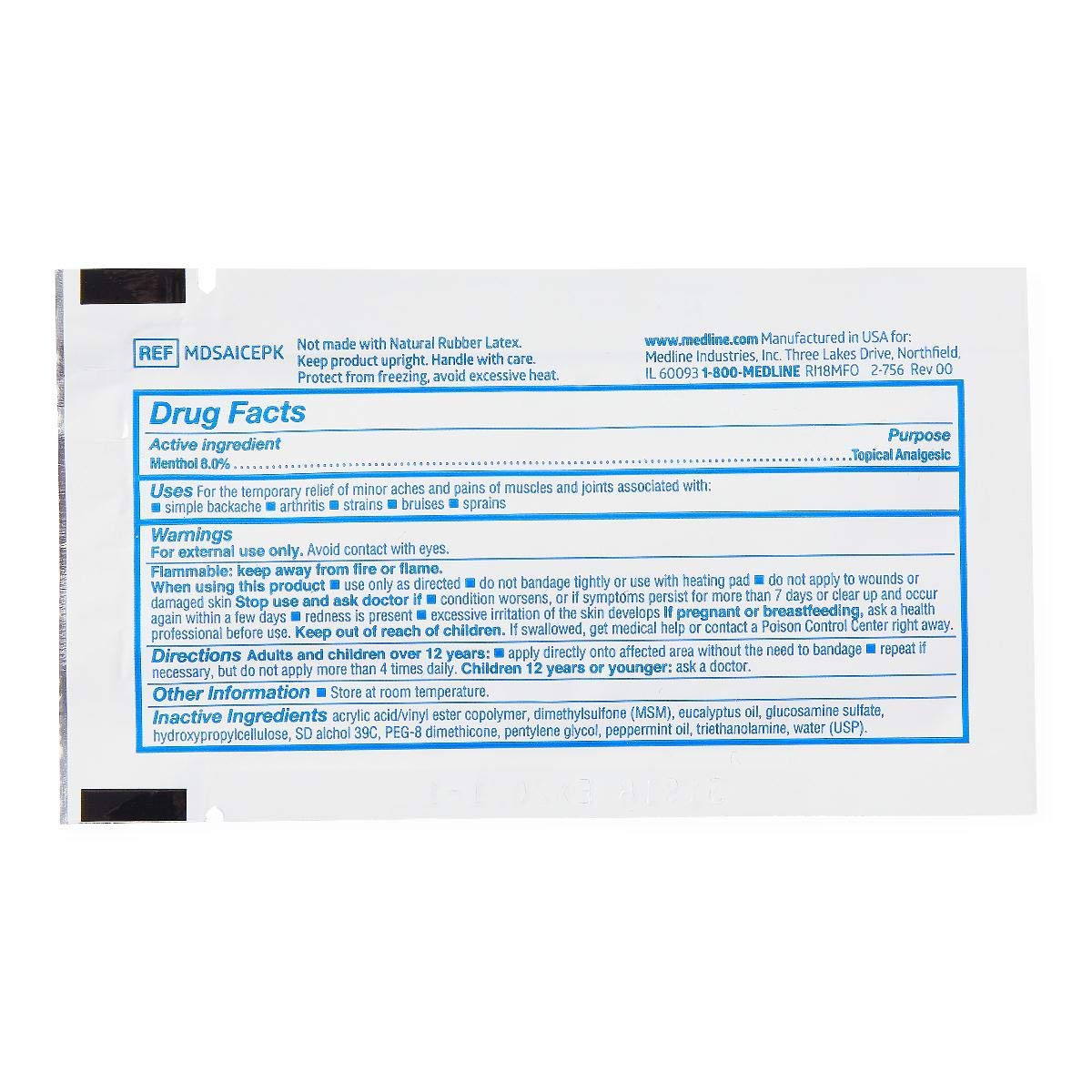Medline ActivICE Topical Pain Reliever Gel, Great for Arthritis, Muscle Aches and Back Injuries, 5 grams - 100 Packs Medline buy supplements canada