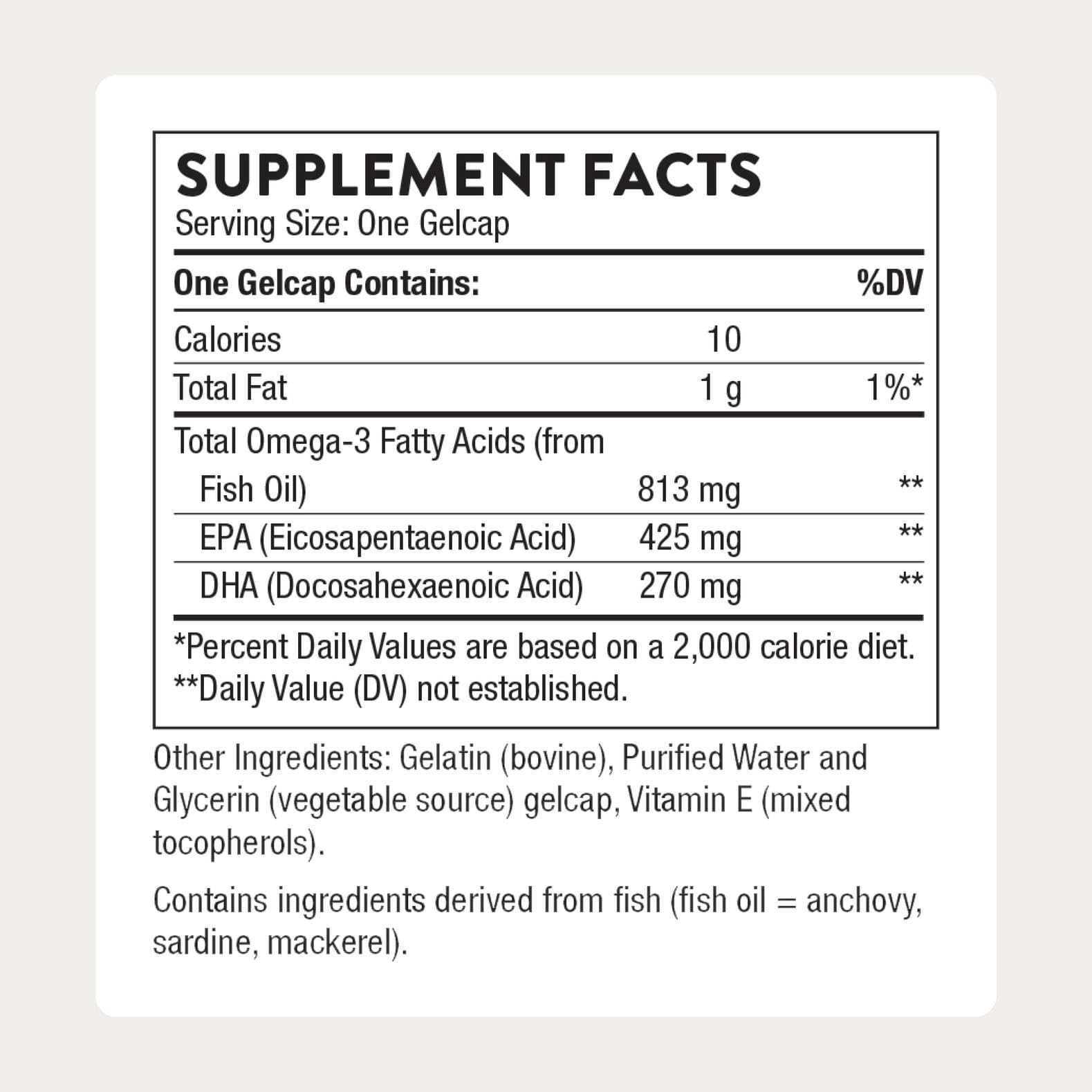 THORNE - Super EPA - Omega-3 Fatty Acids EPA 425mg & DHA 270mg Supplement - Support Brain, Cardiovascular, Joints & Skin* - Gluten, Dairy & Soy-Free - 90 Gelcaps THORNE buy supplements canada