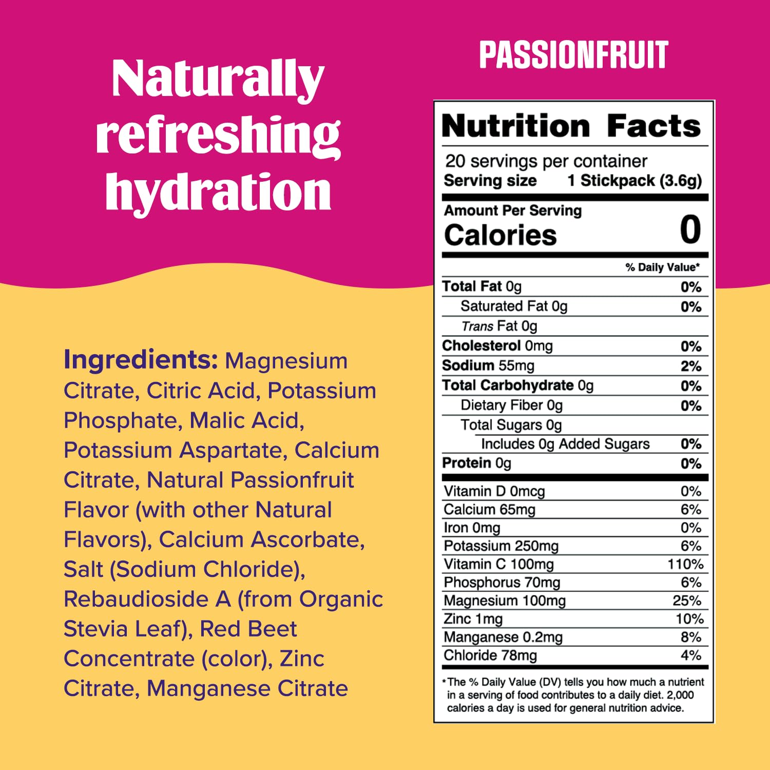 Ultima Replenisher Daily Electrolyte Drink Mix – Passionfruit, 20 Stickpacks – Hydration Ultima Replenisher buy supplements canada