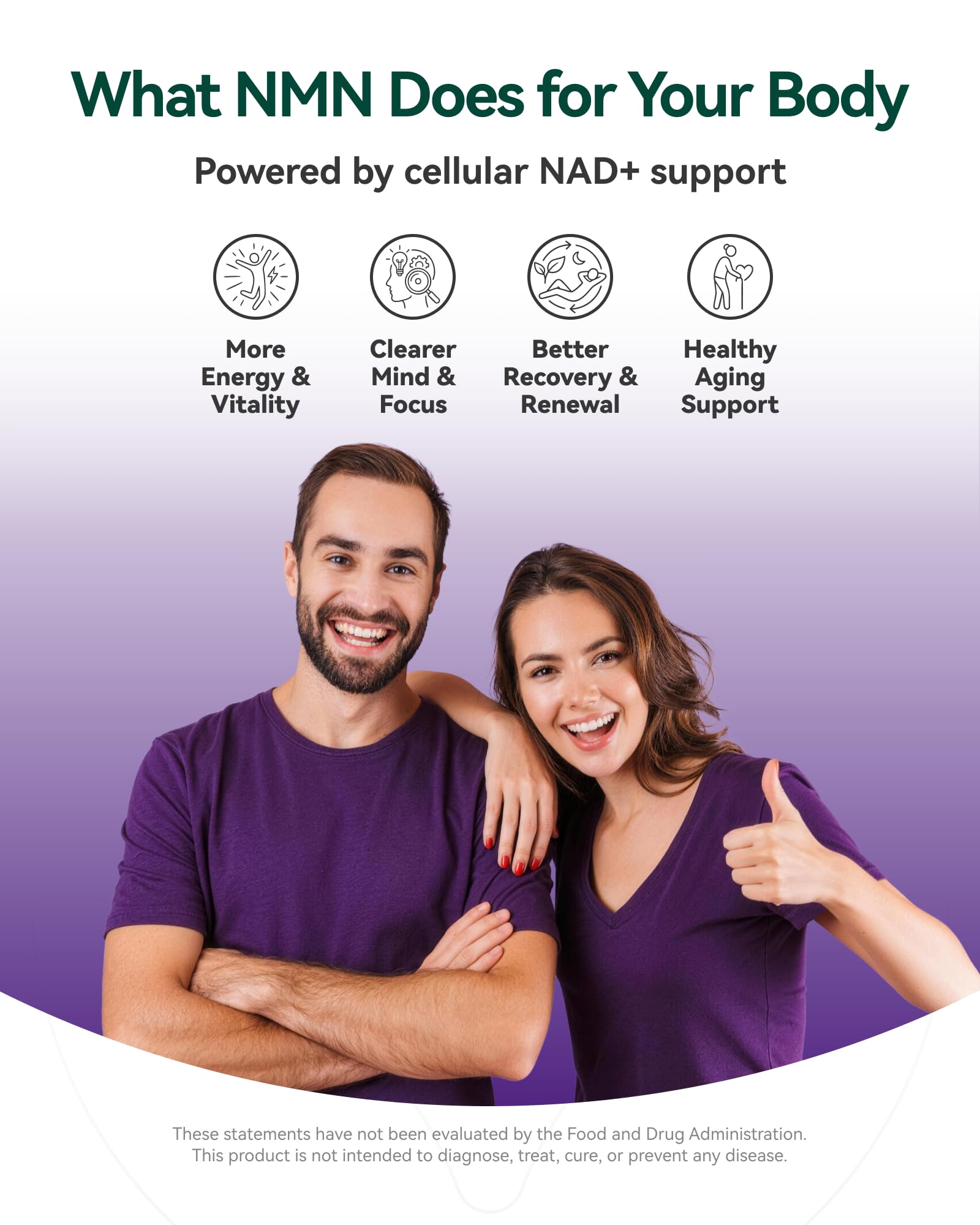 Inner Brightness NMN Supplement 500mg, 99.9% High Purity, Supports NAD+ Levels & Cellular Energy, 5-in-1 Formula with Resveratrol & Astaxanthin, Non-GMO, Gluten-Free, 60 Capsules Inner Brightness buy supplements canada