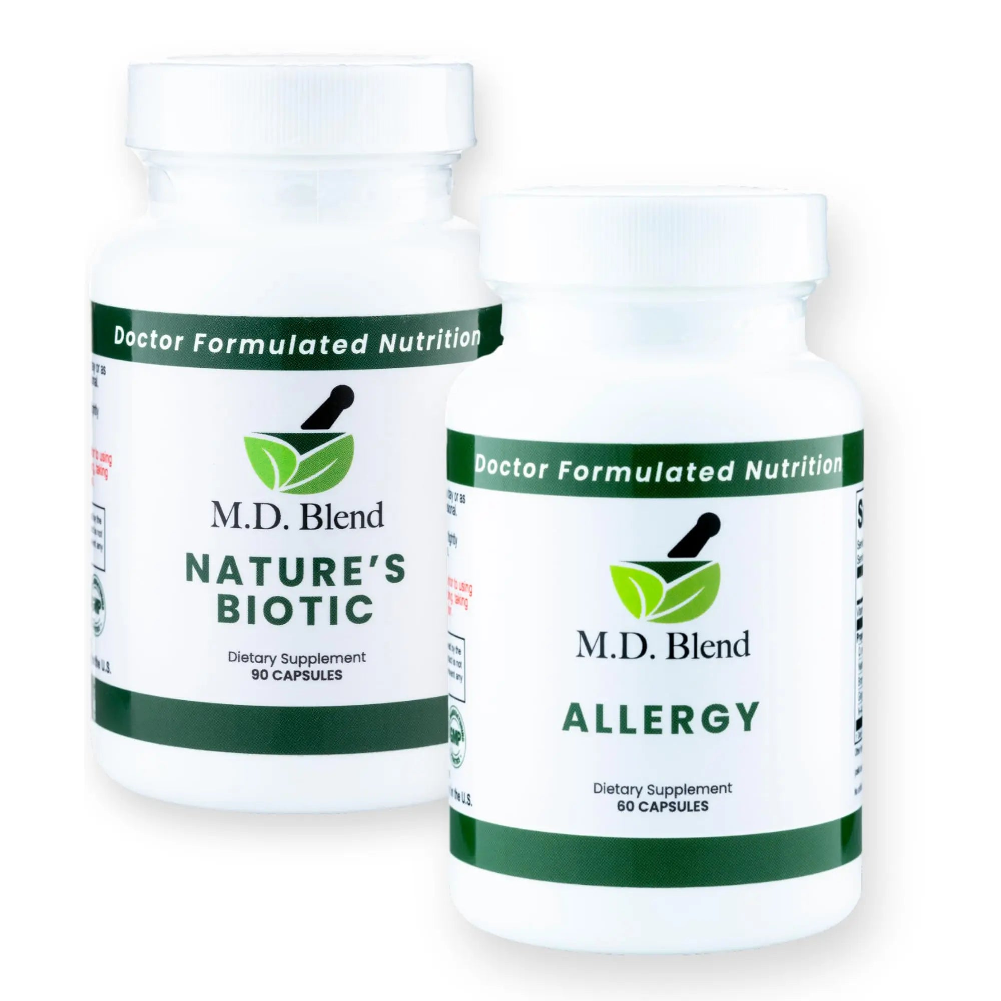 M.D. Blend Nature’s Biotic & Allergy Expert Bundle for Immune Support, Seasonal Allergy Relief, Respiratory Wellness, Quercetin and Bromelain, NAC Nettle Root Vitamins & Minerals Plant-Based Capsules M.D. Blend buy supplements canada