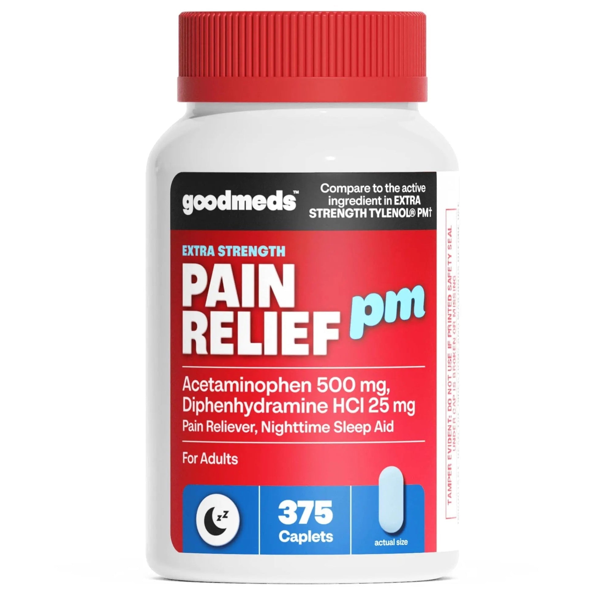 GoodMeds Compare to Tylenol PM PM Pain Reliever & Sleep Aid, Generic Acetaminophen 500mg, Fast-Acting, Extra Strength for Headaches, Migraines, Aches | Non-Habit Forming (375 Count) GoodMeds buy supplements canada