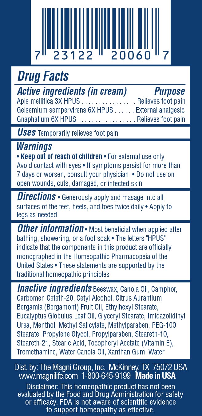 MagniLife Pain Relieving Foot Cream, 4 oz Tube, Soothing Relief for Soreness, Pain, Burning, Tingling, Itching or Sensitivity in Feet & Legs, Moisturizing & Hydrating Foot Cream, No Petroleum MagniLife buy supplements canada