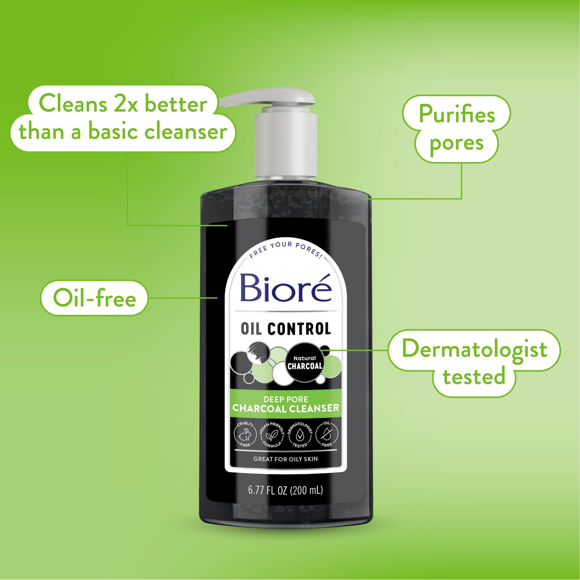 Biore Deep Pore Charcoal Face Wash, Daily Facial Cleanser for Dirt & Makeup Removal, for Oily Skin, 6.77 Oz Bioré buy supplements canada