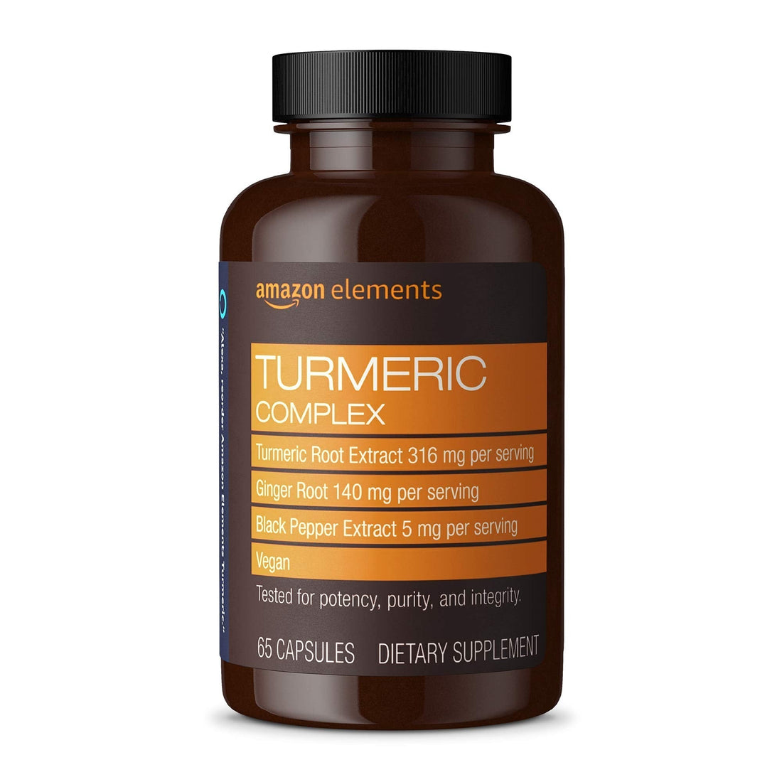 Amazon Elements Turmeric Complex, 316 mg Curcumin, 140 mg Ginger, 5 mg Black Amazon Elements buy supplements canada