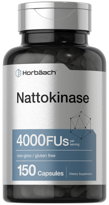 Nattokinase Supplement 4000 FU | 150 Capsules | Non-GMO, Gluten Free | by Horbaach Horbäach buy supplements canada