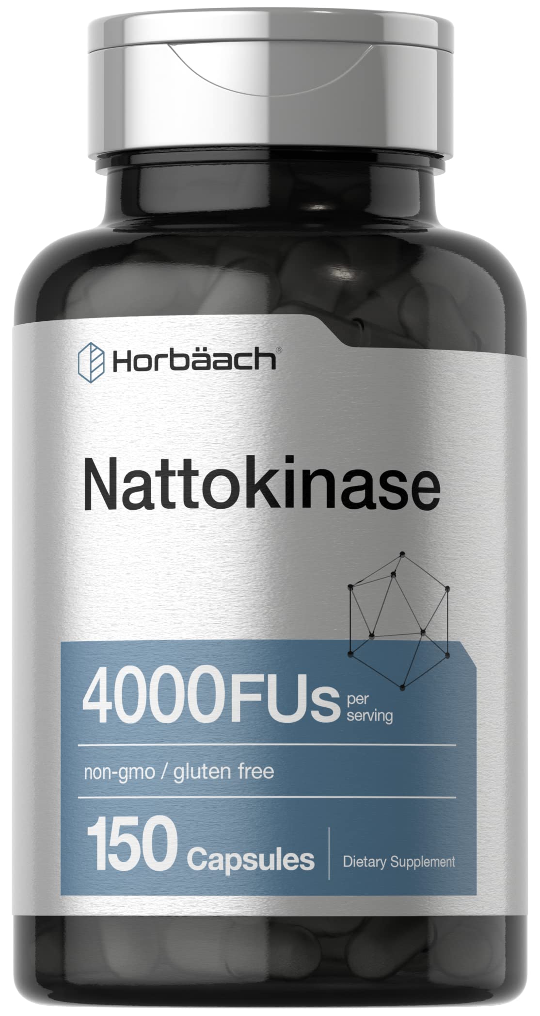 Horbäach Nattokinase Supplement 4000 FU | 150 Capsules | Non-GMO, Gluten Free Horbäach buy supplements canada