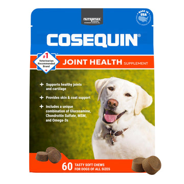 Nutramax Cosequin for Dogs Joint Health Supplement, Contains Glucosamine for Dogs, Chondroitin, MSM and Omega-3s, Supports Joint and Skin and Coat Health, Soft Chews, 60 Count Nutramax Laboratories buy supplements canada