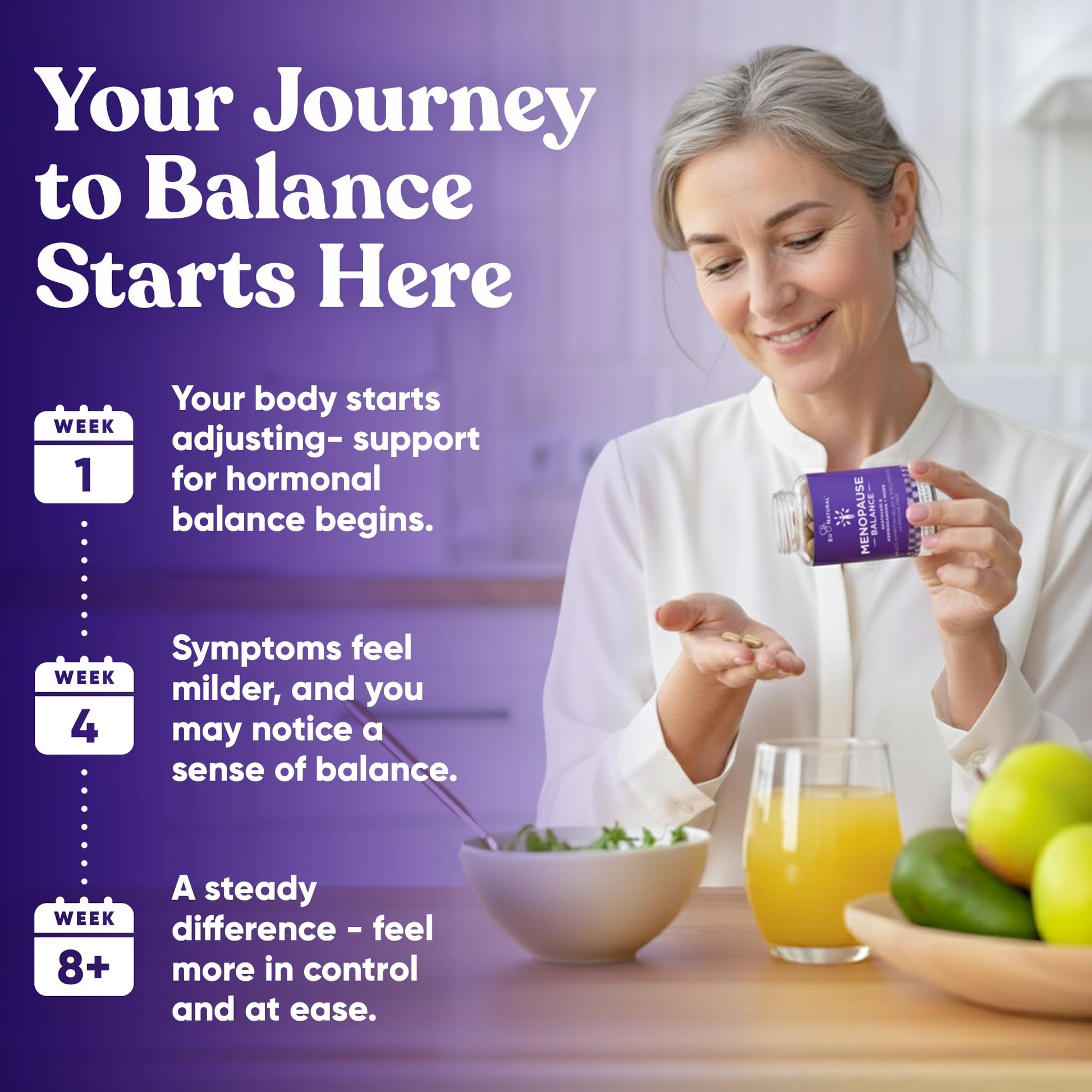 Premium Menopause Supplement for Women – Menopause Balance with Shatavari, Ashwagandha, L-Theanine & Holy Basil – Holistic Multi-Symptom Menopause Support & Hot Flash Relief – 60 Vegetarian Capsules Eu Natural buy supplements canada