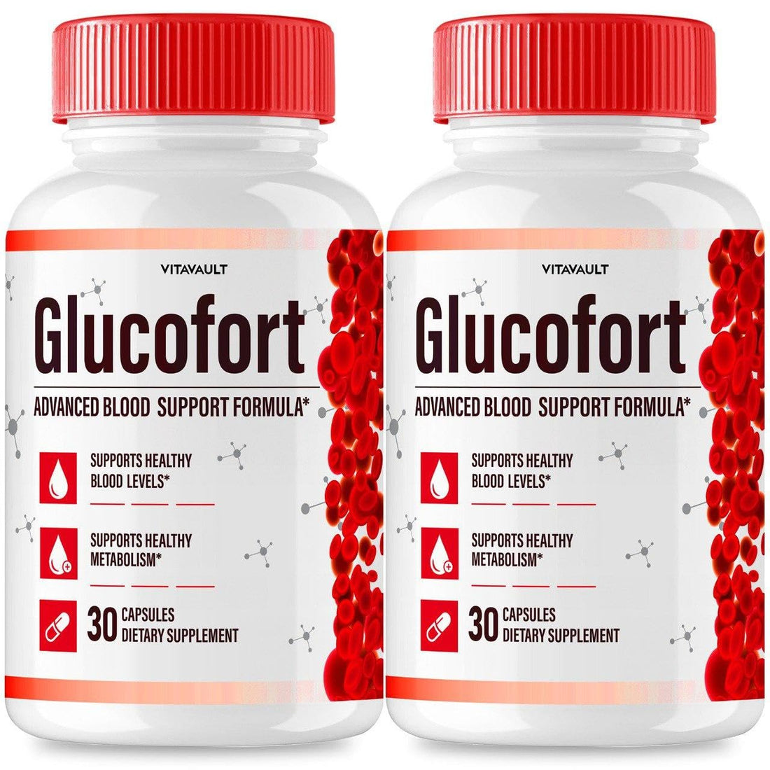 (2 Pack) Glucofort, Max Advanced Blood Support Formula Capsules Vitavault buy supplements canada