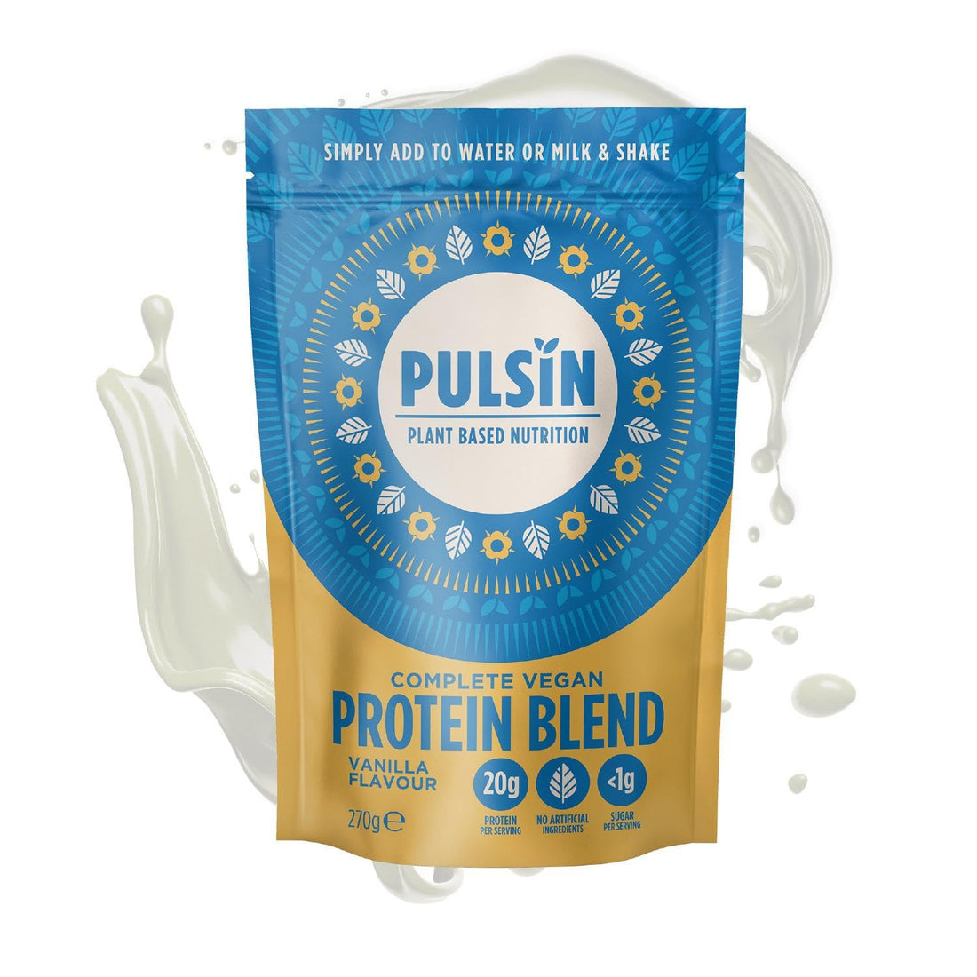 Pulsin plant based nutrition,Complete vegan protein blend,Vanilla flavour 270 g Pulsin buy supplements canada