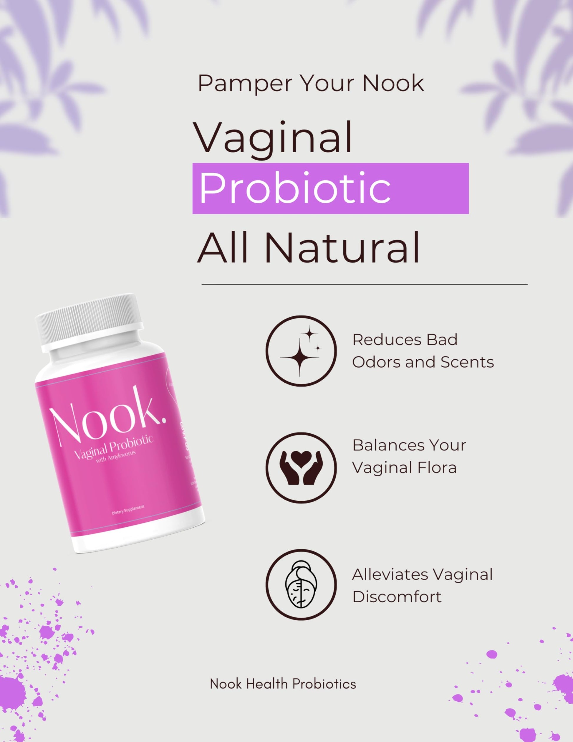 Nook Vaginal Probiotics for Women - pH Balance & Odor Control Feminine Health Supplements Nook buy supplements canada