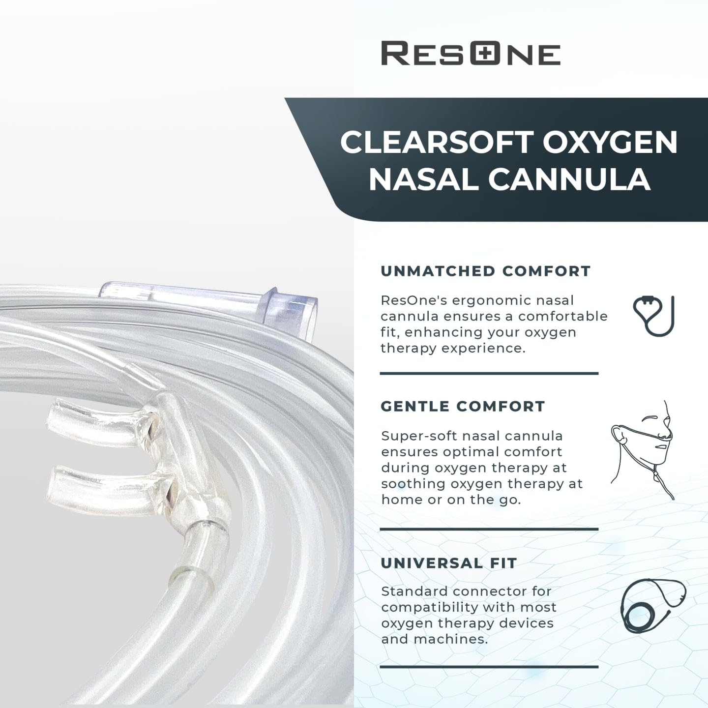 ResOne Soft Nasal Cannula 5-Pack - Oxygen Cannula, Curved Prongs, 4Ft Crush-Resistant Tubing ResOne buy supplements canada