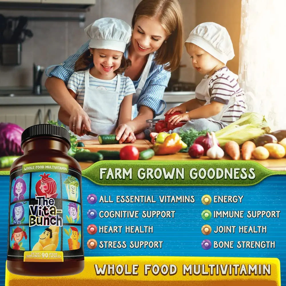 Whole Food Multivitamin Fruit & Super Greens All-in-one Vitamin Complex, 90 Vegan Capsules - Daily Vitamin for Women and Men Hippie Farms buy supplements canada