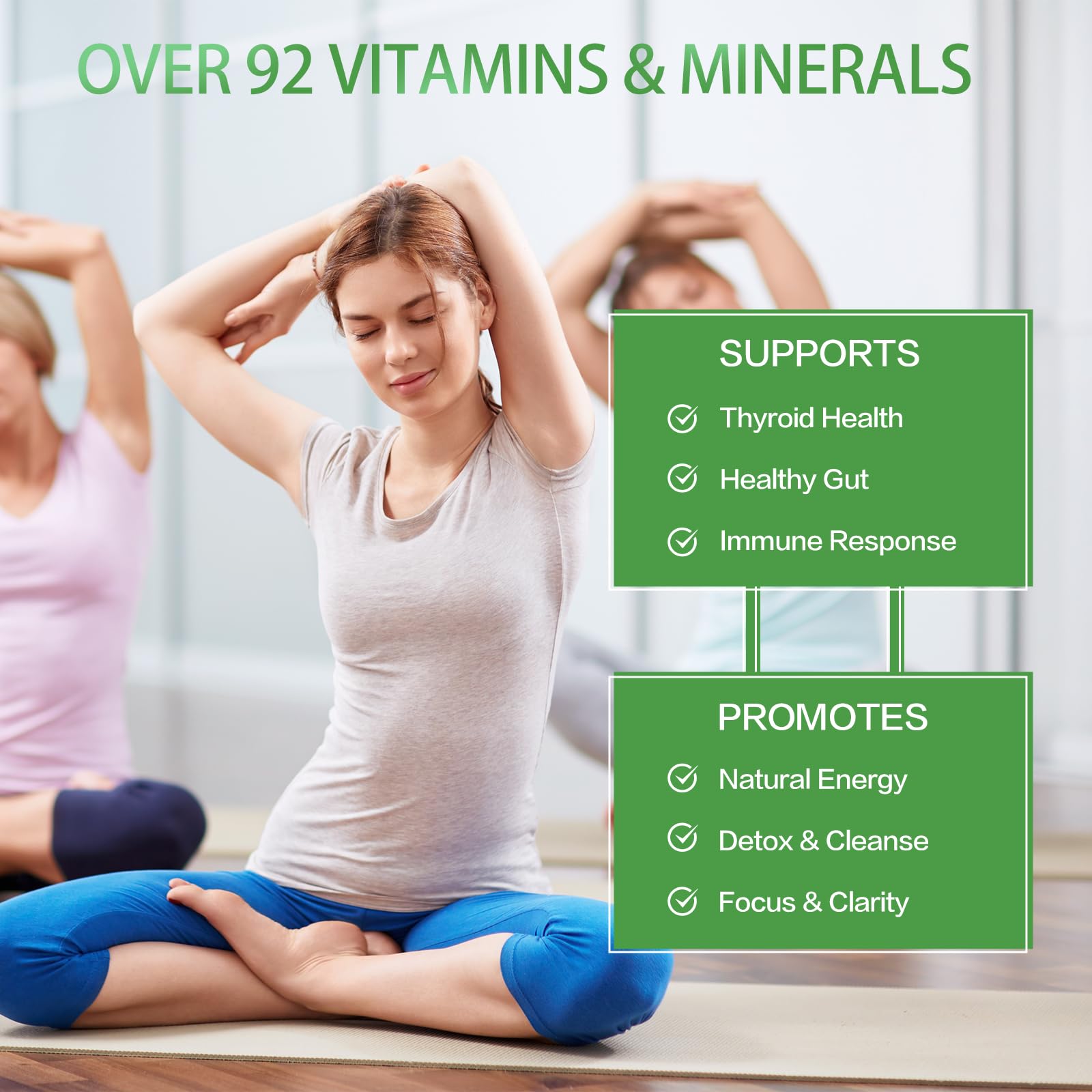VPKIN Organic Sea Moss Capsules with Bladderwrack,Burdock Root and Black Pepper Extract-Irish SeaMoss Pills 2000mg-Promotes Immune System,Thyroid Support(120 Capsules) VPKIN buy supplements canada