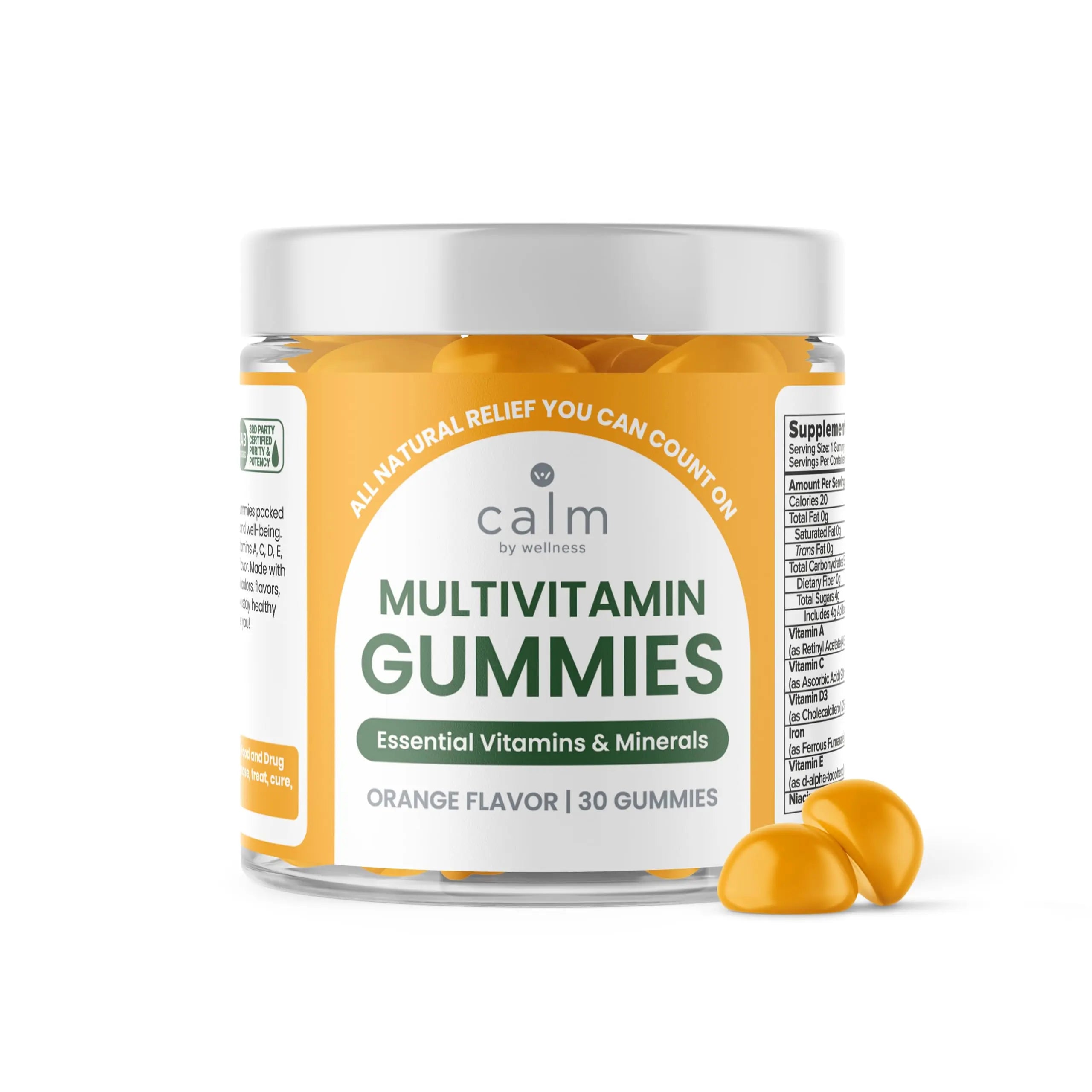Calm by Wellness Multivitamin Gummies - All Natural Vegan Adult Multivitamin Gummy - Packed with Antioxidant Vitamins C & E, B12, B6 Calm by Wellness buy supplements canada
