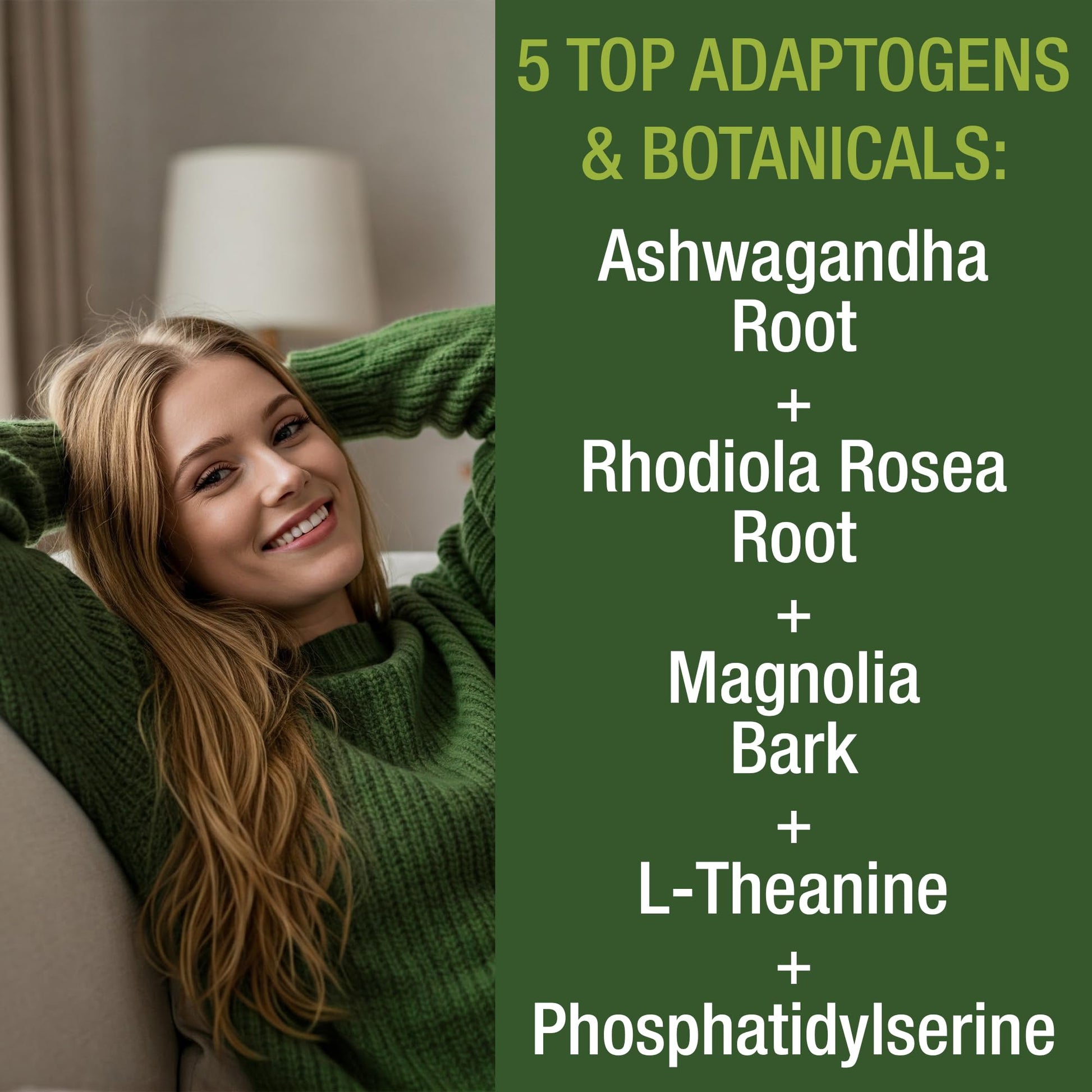 5-in-1 Cortisol Supplement for Women & Men. Lower High Cortisol with Ashwagandha, Rhodiola Rosea, L-Theanine, Phosphatidylserine, Magnolia Bark. Calm Relaxation, Balanced Energy, Vegan Supplements Peak Performance buy supplements canada