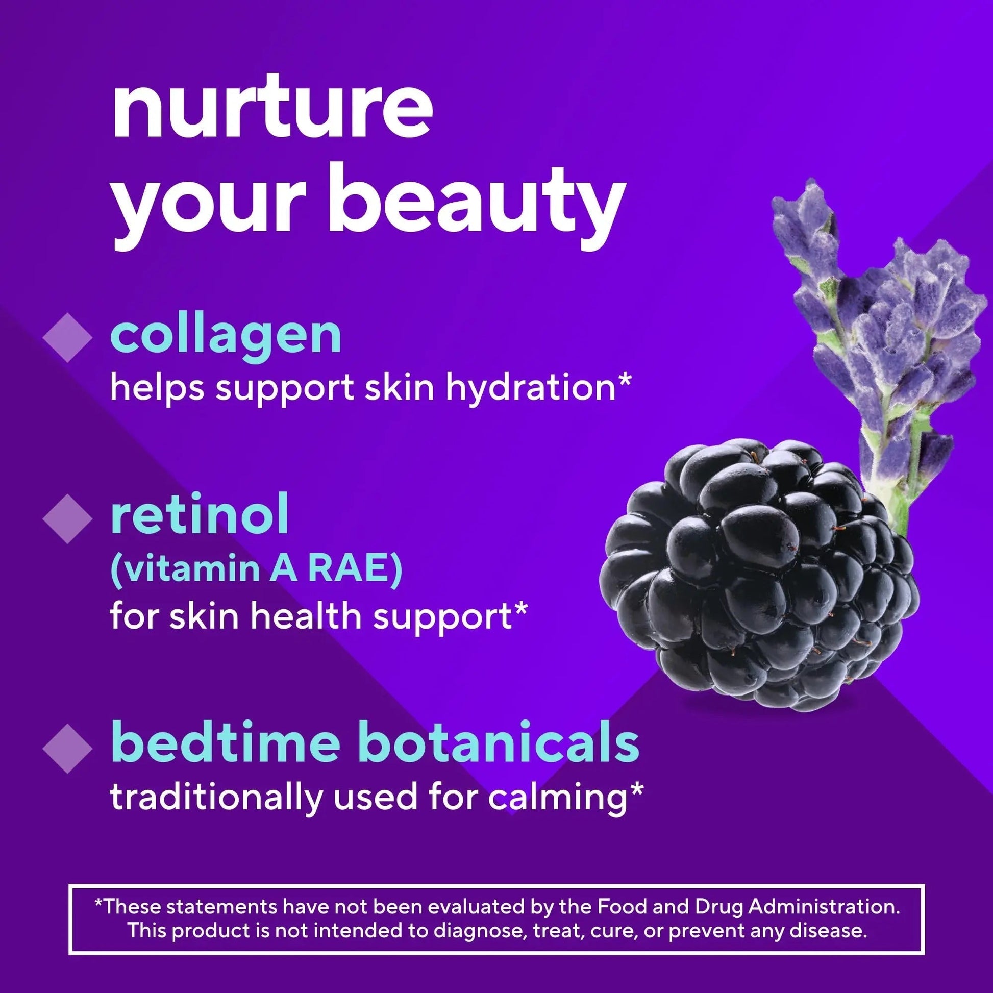 vitafusion Nighttime Skin Support (1), Beauty Supplement with Retinol (Vitamin A RAE), Collagen & Bedtime Botanicals Vitafusion buy supplements canada