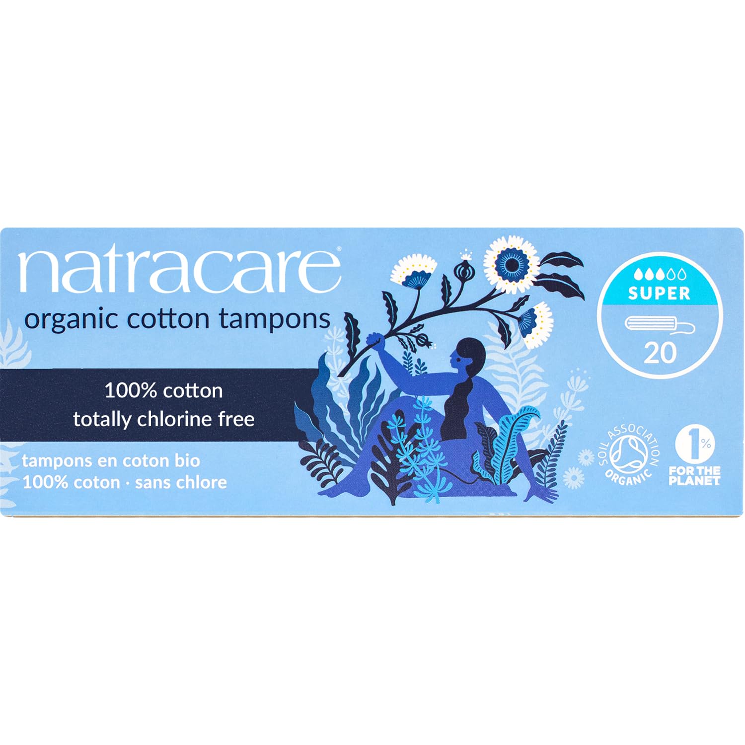 Natracare 2000 Organic All Cotton Non-Applicator Tampons 20 Count NATRACARE buy supplements canada