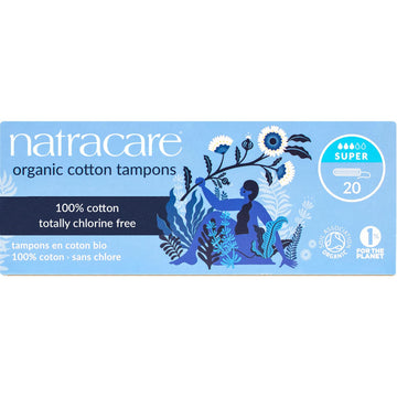 Natracare 2000 Organic All Cotton Non-Applicator Tampons 20 Count NATRACARE buy supplements canada