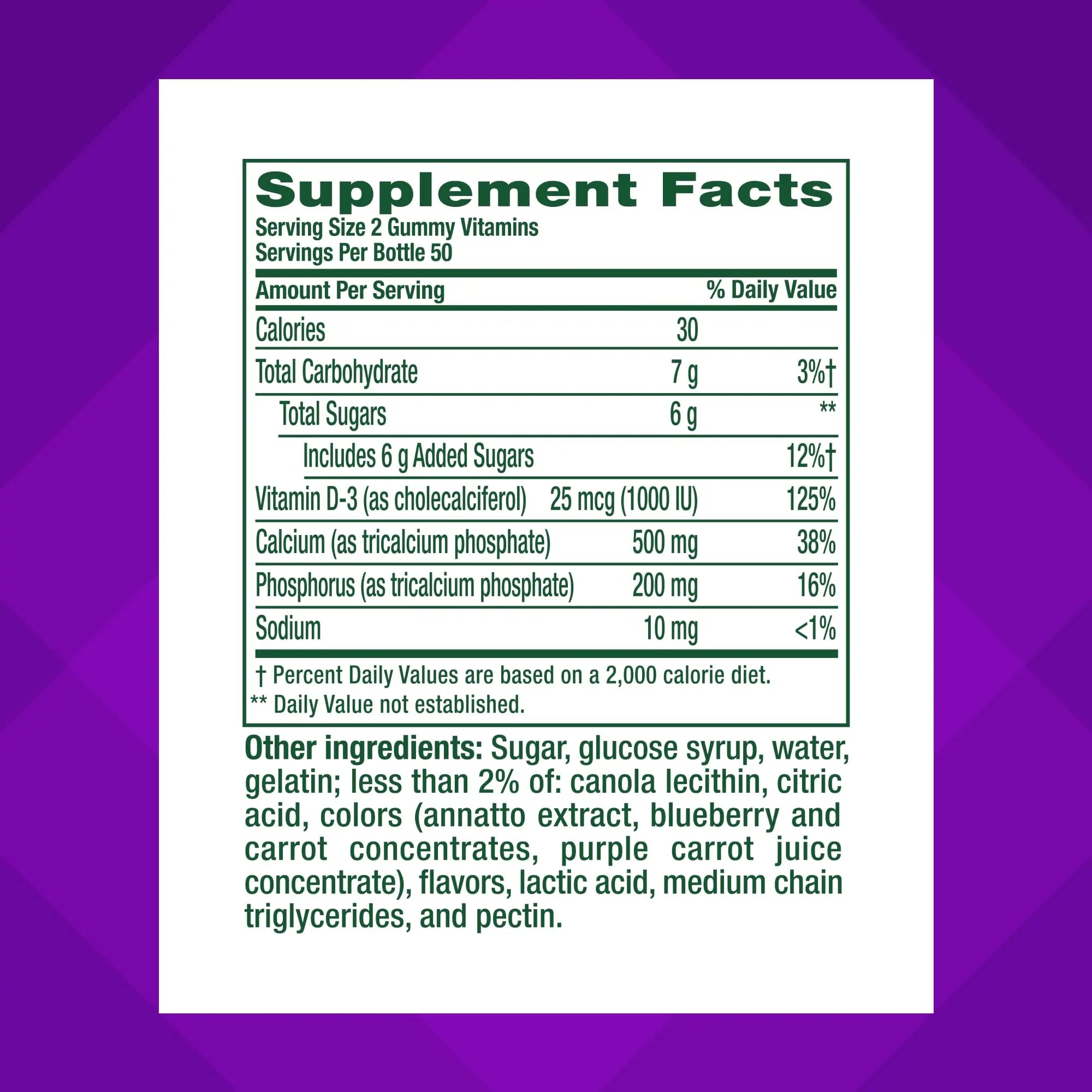 vitafusion Chewable Calcium Gummy Vitamins for Bone and Teeth Support, Calcium Gummies, Fruit and Cream Flavor, 100 Count, 50 Day Supply Vitafusion buy supplements canada