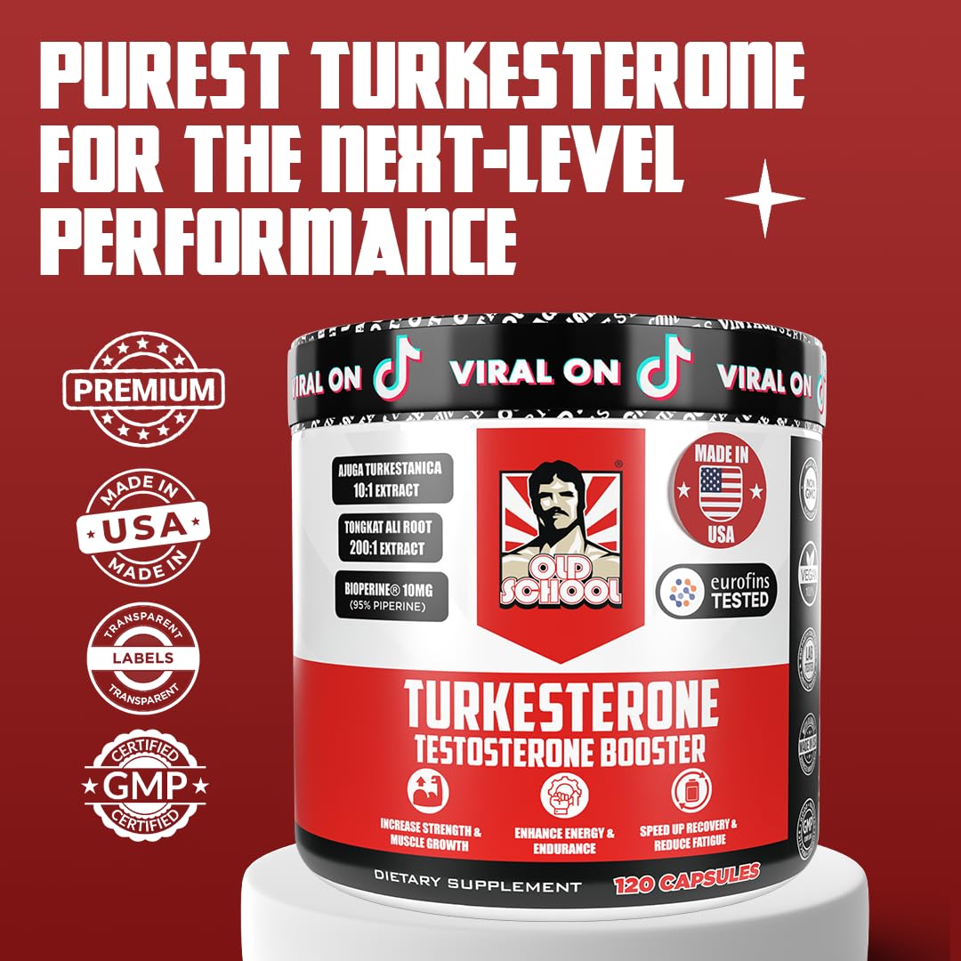 Old School Labs  Supplement for Men – Max Potency Tongkat Ali with BioPerine® for Max Absorption, Supports Muscle, Strength, Recovery, Drive & Stamina – Turkesterone, 120 Capsules Old School Labs buy supplements canada