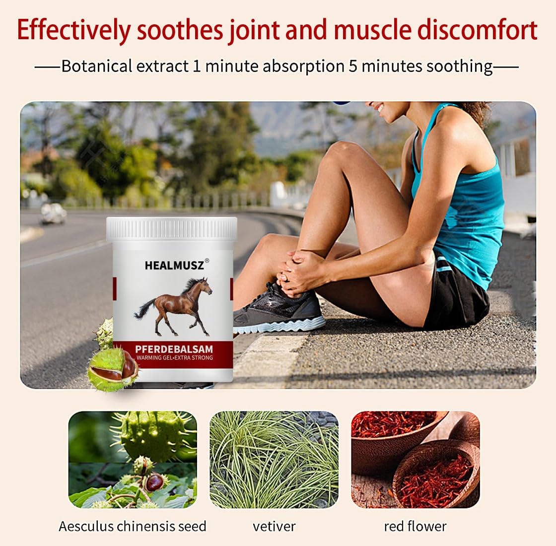 Horse Chestnut Cream Extra Strength Warming Massage Gel 16.9 Fl Oz (500mL) - Pferdebalsam for Varicose Veins, Muscle, Neck & Joint Discomfort, Bruises and Numbness ciwoll buy supplements canada