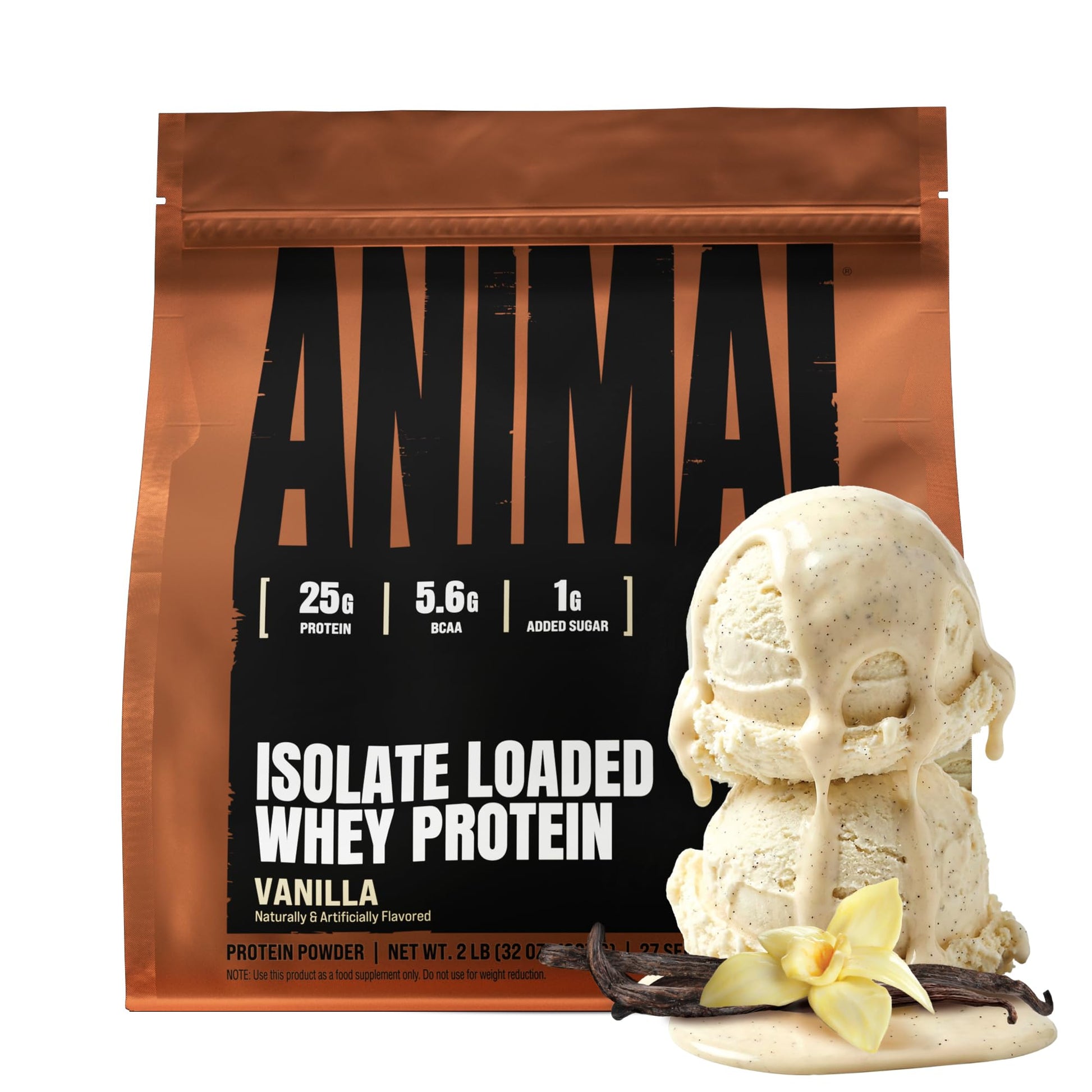 Animal Whey Isolate Protein Powder - Loaded for Pre & Post Workout Muscle Builder and Recovery with Digestive Enzymes for Men & Women - 25g Protein, Great Taste, Low Sugar - Vanilla 2 lbs Animal buy supplements canada