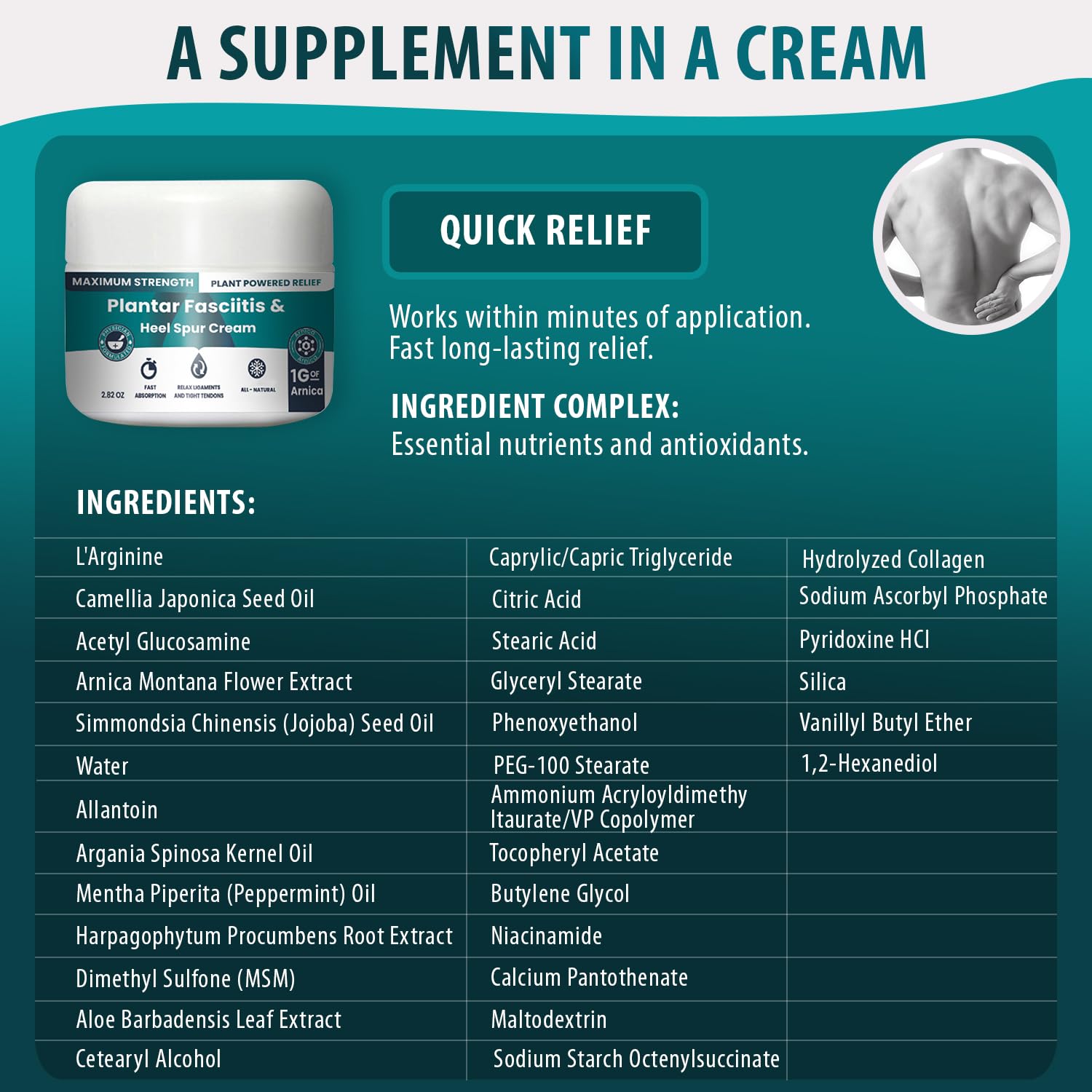 M PAIN MANAGEMENT TECHNOLOGIES Plantar Fasciitis And Heel Spur Cream By PMT - Cream For Foot Relief. High Concentration of Arnica; Vitamin B6, MSM, Glucosamine - To Soothe and Relieve - 2.82 OZ M PAIN MANAGEMENT TECHNOLOGIES buy supplements canada