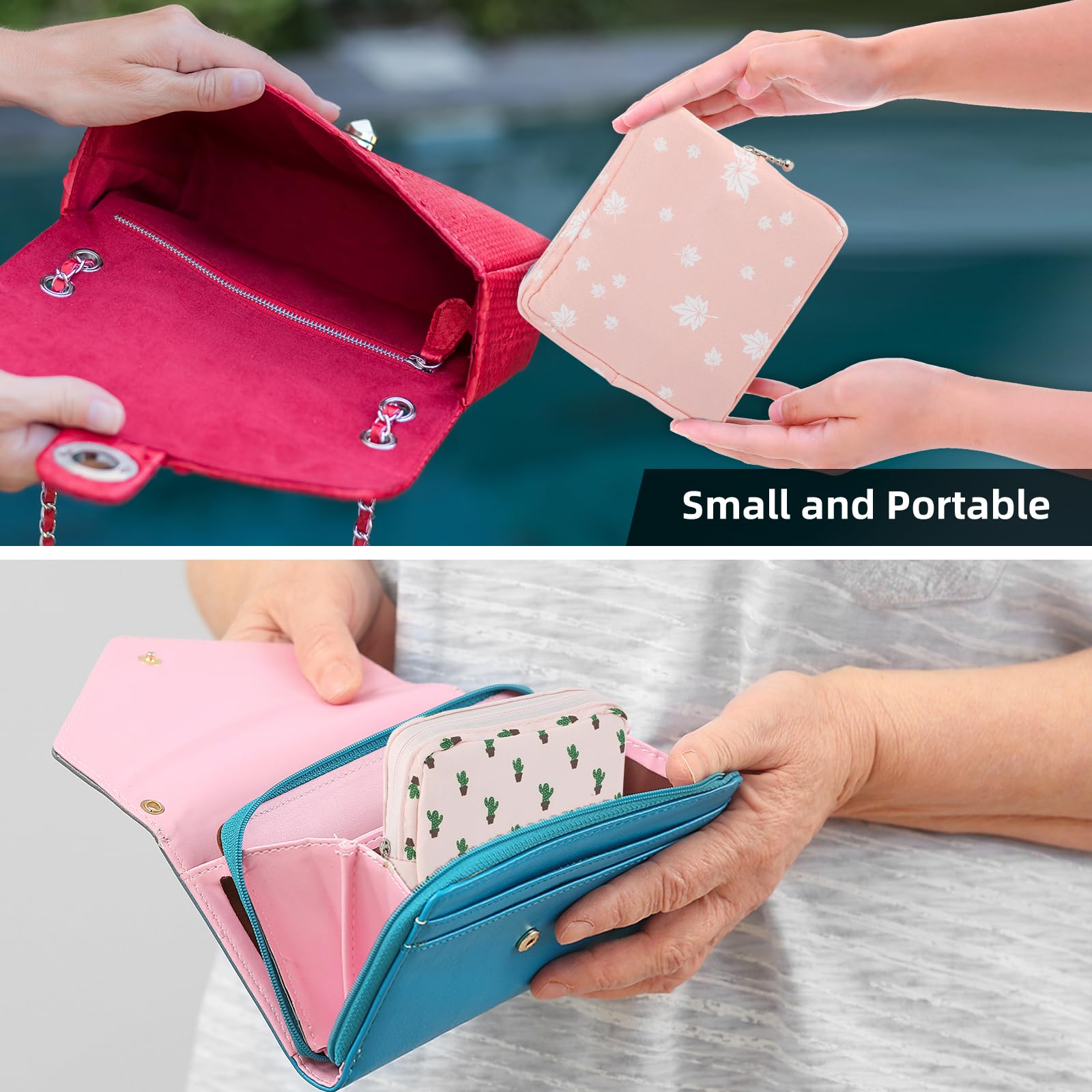 3Pcs Period Bag, Sanitary Pad Storage Bag Samll Period Pouch for Purse Cute Menstrual Period Bag Aster buy supplements canada