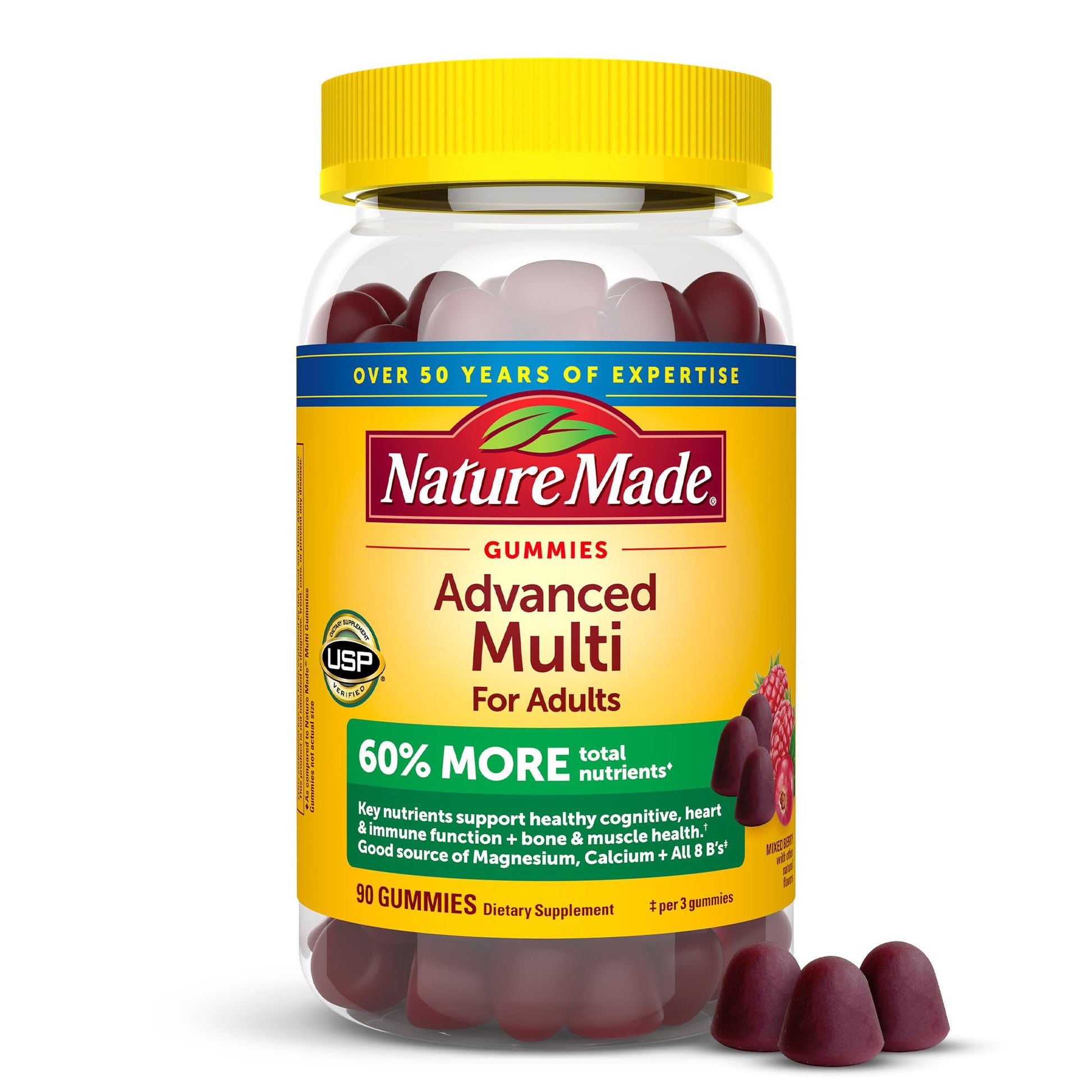 Nature Made Advanced Multivitamin Gummies for Adults, Women's and Men's Multivitamin Gummies with Magnesium Citrate Nature Made buy supplements canada