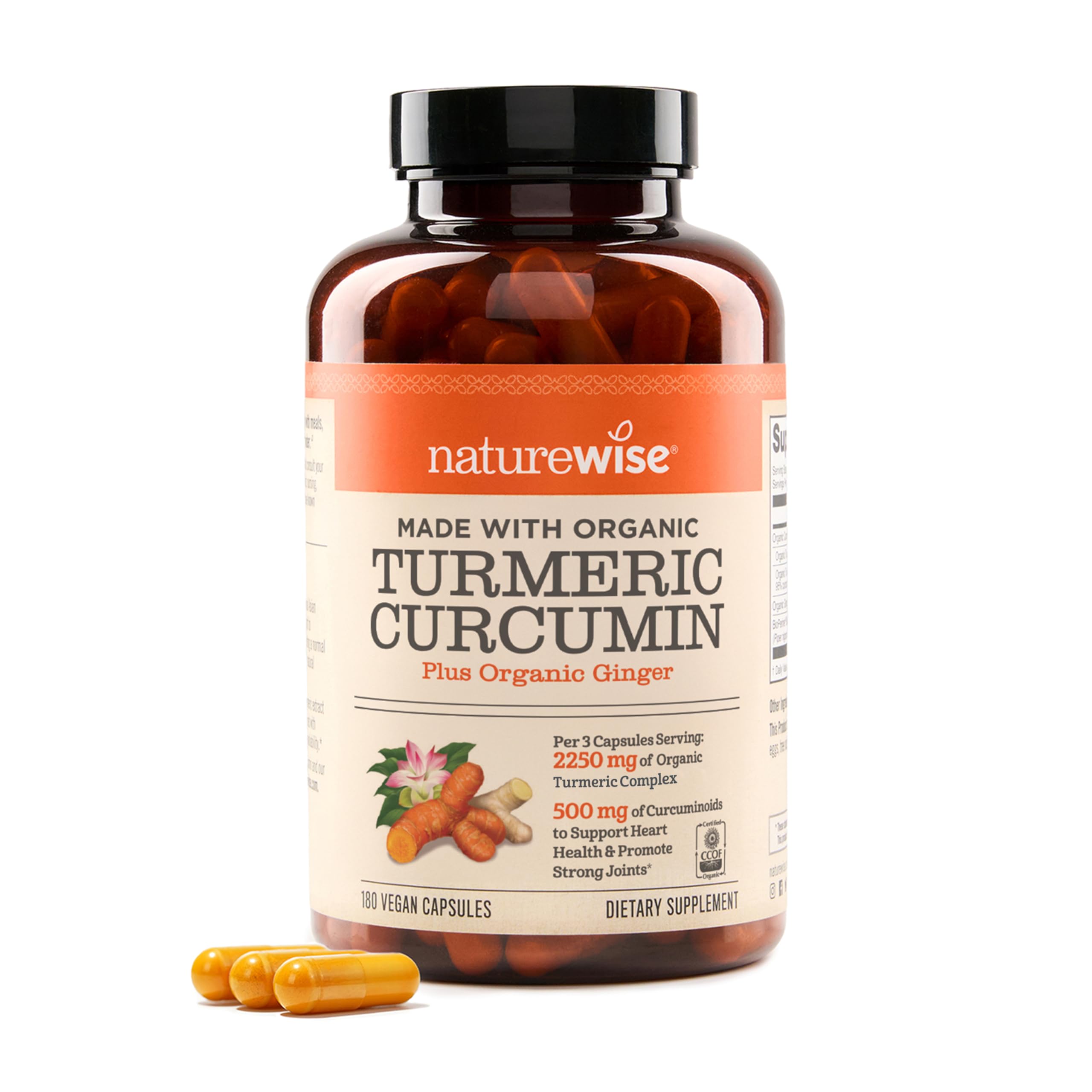 NatureWise Curcumin Turmeric 2250mg - 95% Curcuminoids & BioPerine Black Pepper Extract for Advanced Absorption - Daily Joint and Immune Health Support NatureWise buy supplements canada